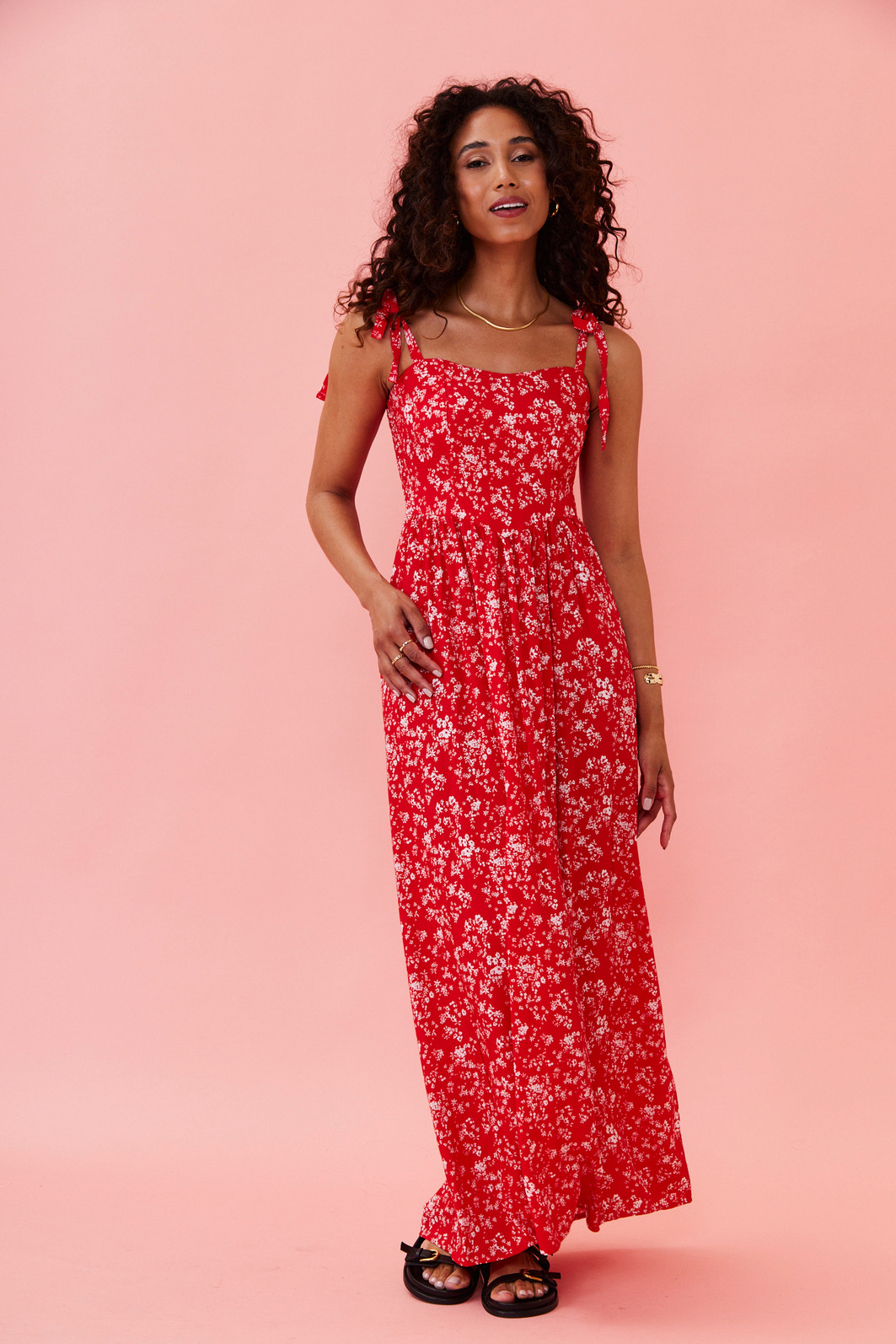 VESTIDO MIDI MARINA FLORAL