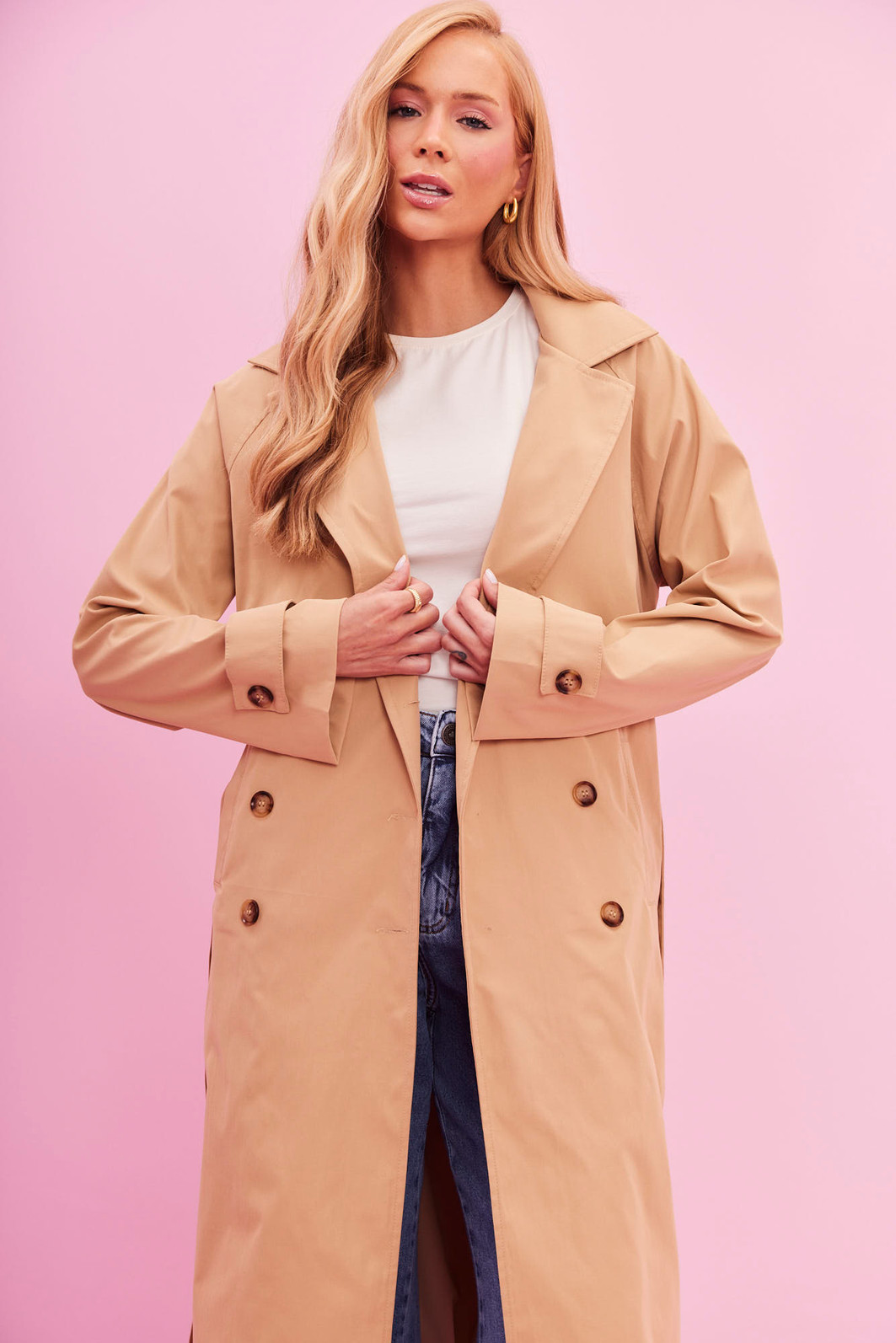 CASACO TRENCH COAT LUIZA AREIA CASACO TRENCH COAT LUIZA AREIA