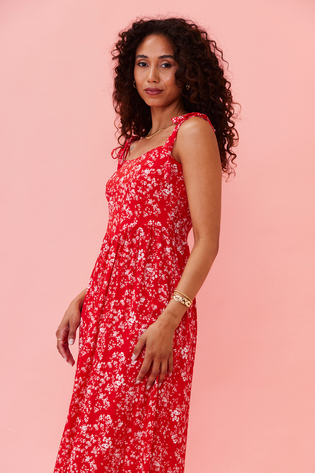 VESTIDO MIDI MARINA FLORAL