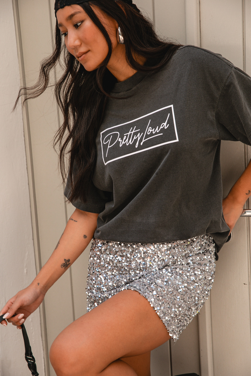 T-SHIRT OVER PRETTY LOUD PRETO ESTONADO T-SHIRT OVER PRETTY LOUD PRETO ESTONADO