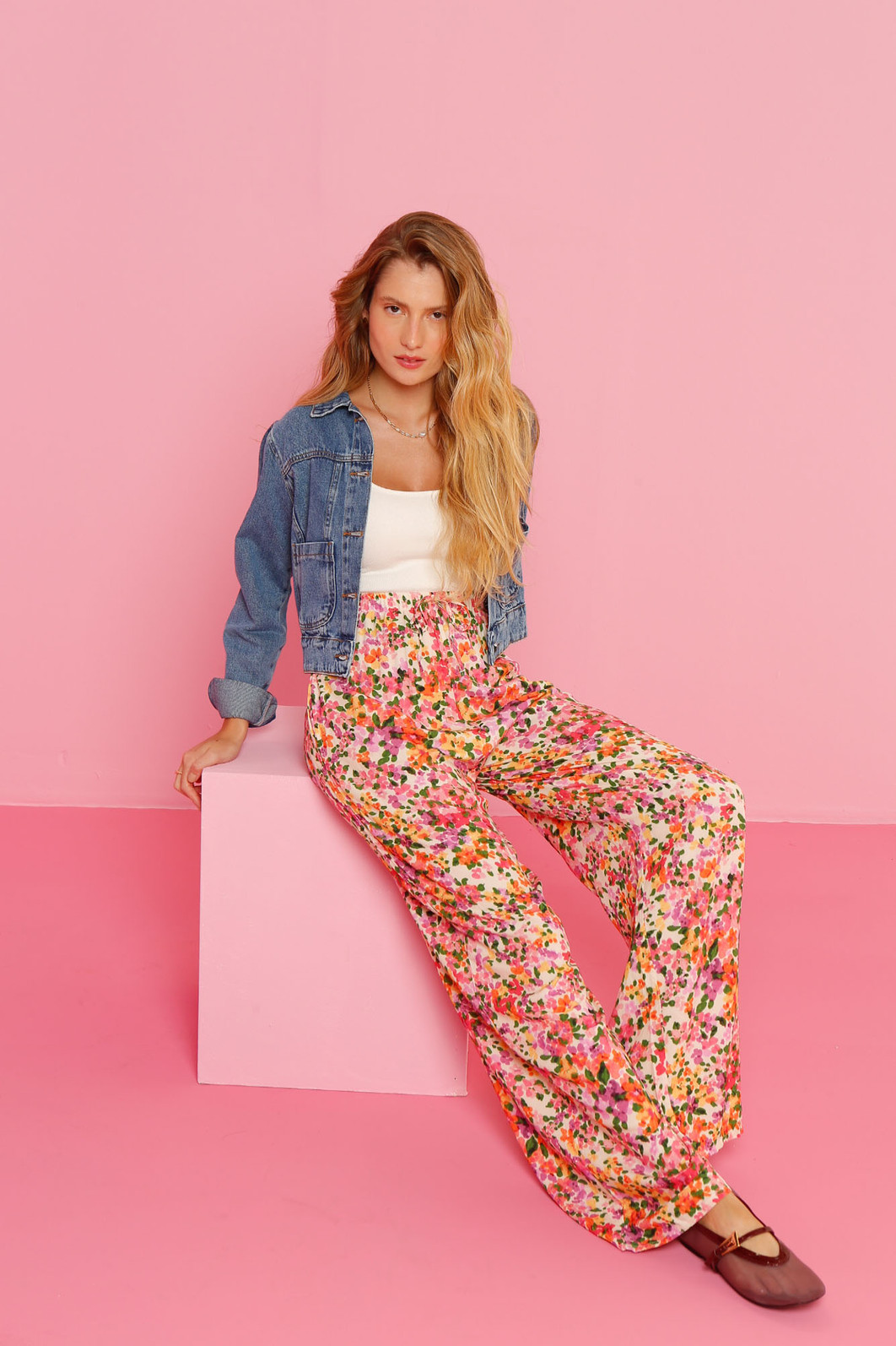 CALCA ROSA ESTAMPA FLORAL