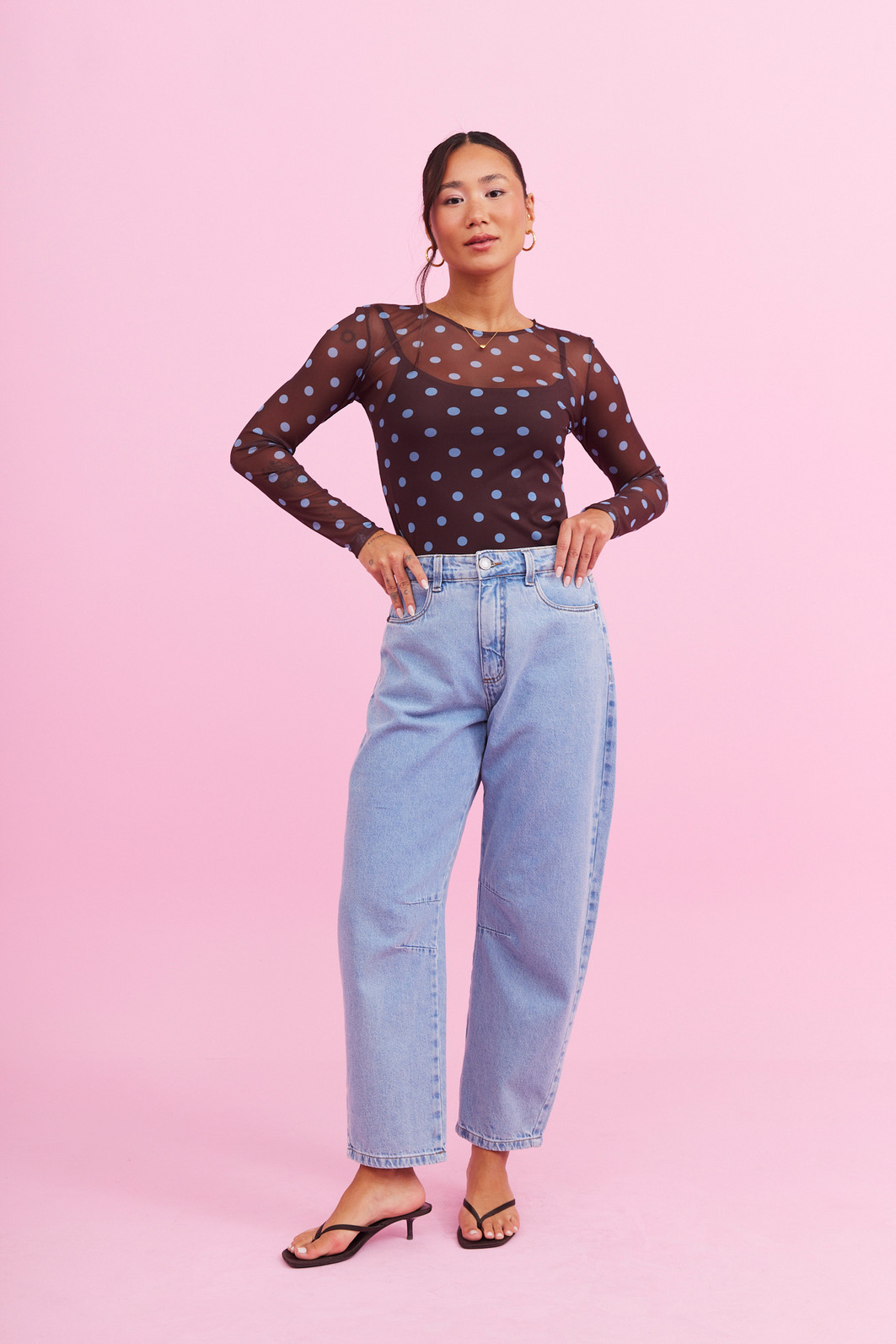 CALÇA JEANS BARREL JEANS CLARO