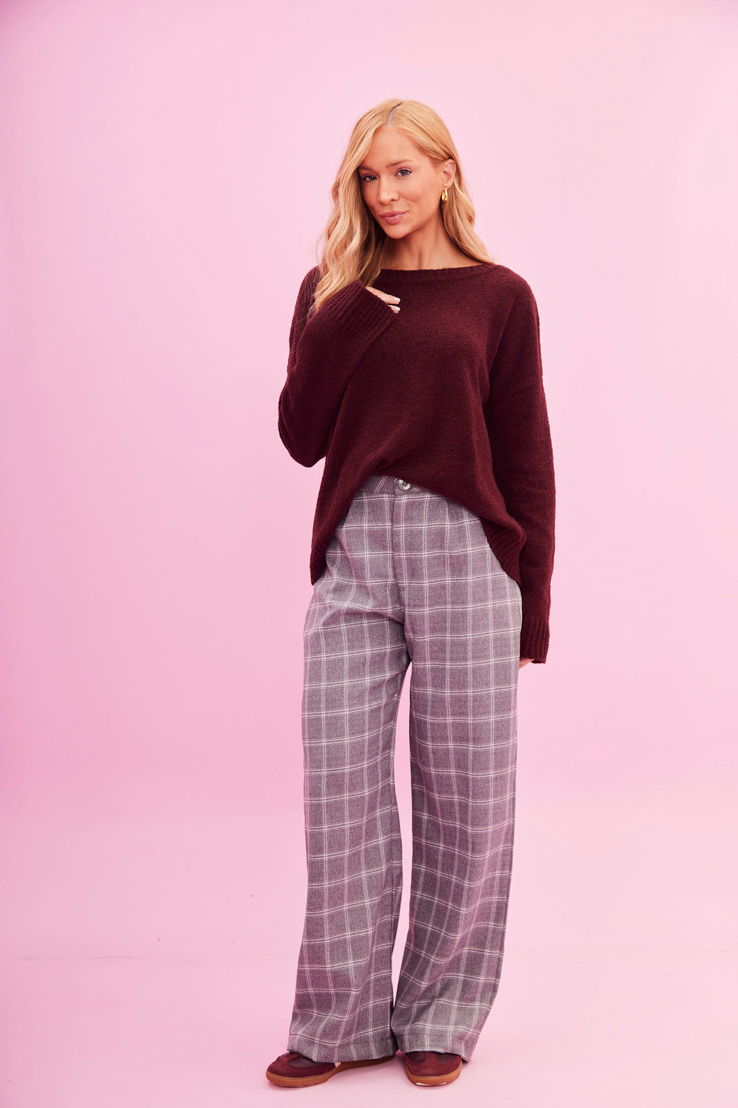 CALÇA ALFAITARIA JOANA XADREZ CALÇA ALFAITARIA JOANA XADREZ