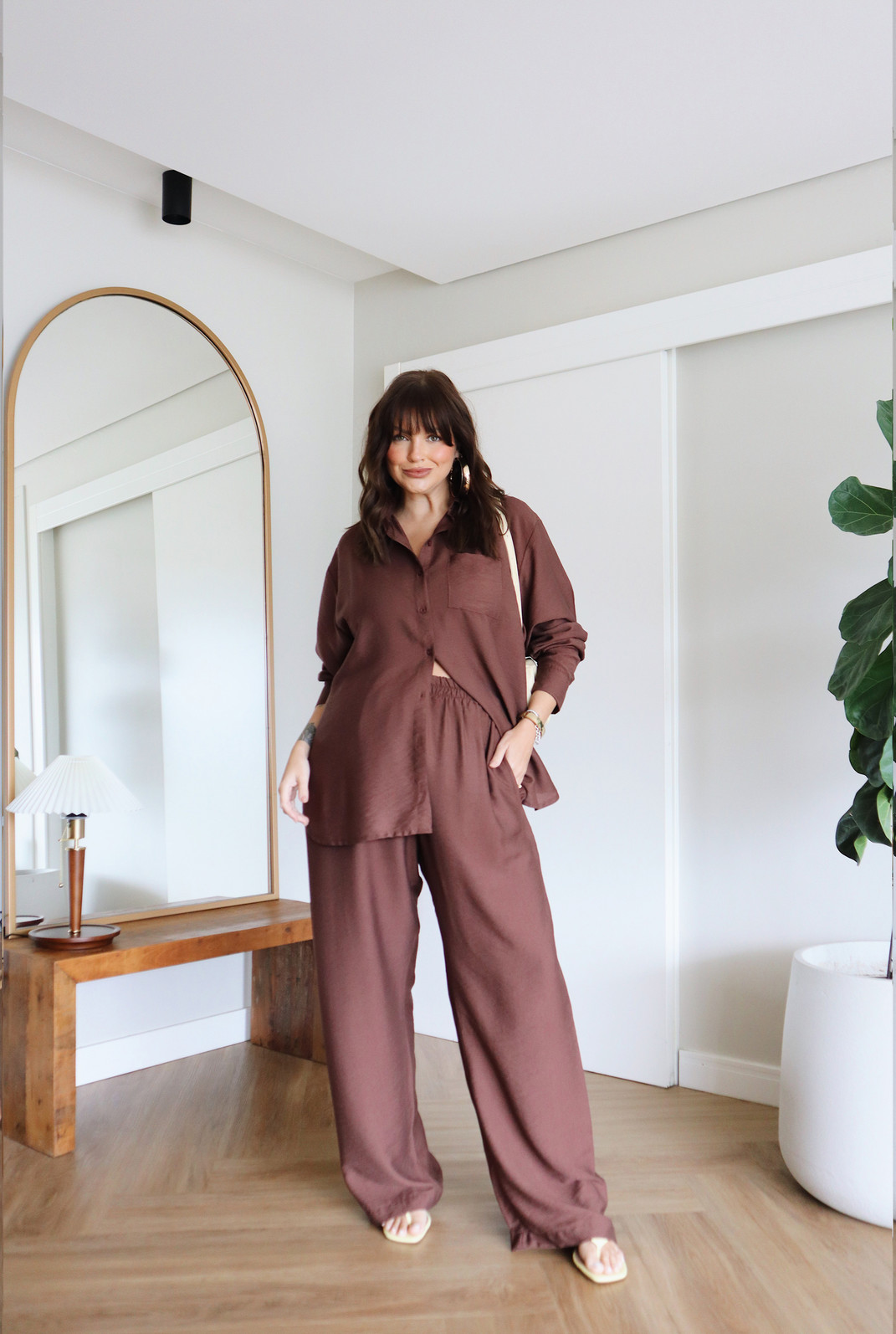 CALÇA MARCELLA MARROM CALÇA MARCELLA MARROM
