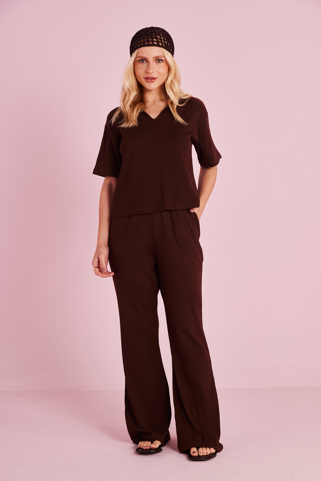 CALÇA COMFY ANNA MARROM CALÇA COMFY ANNA MARROM