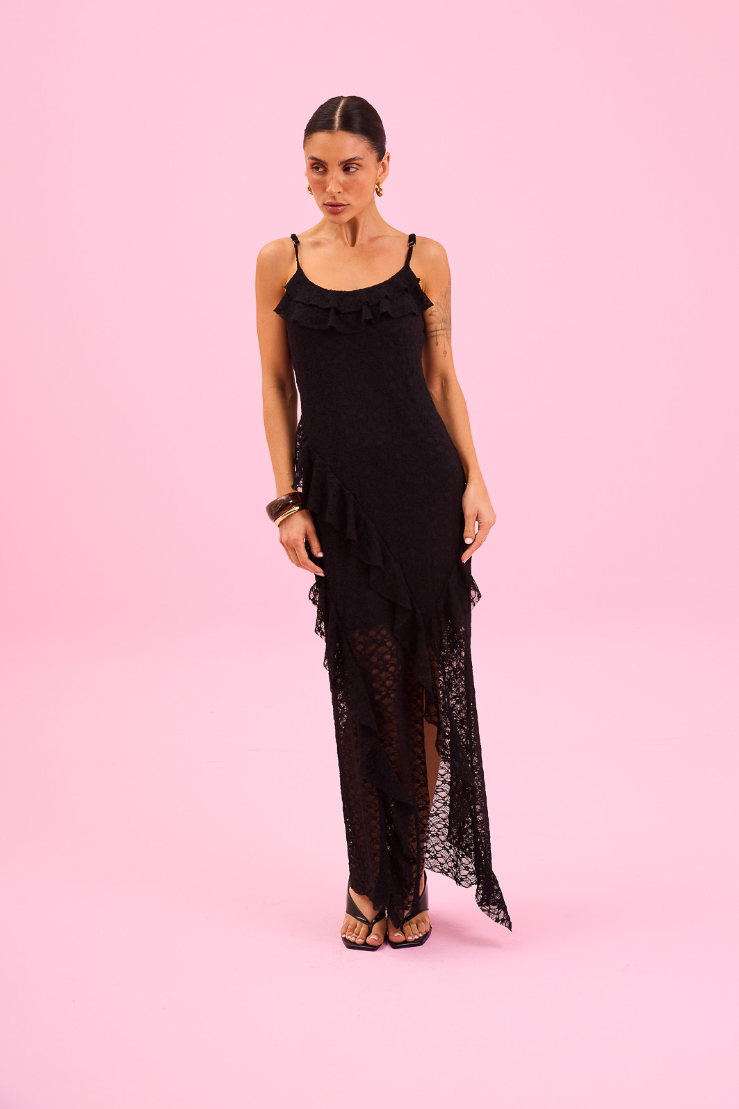 VESTIDO MIDI MILENA PRETO VESTIDO MIDI MILENA PRETO