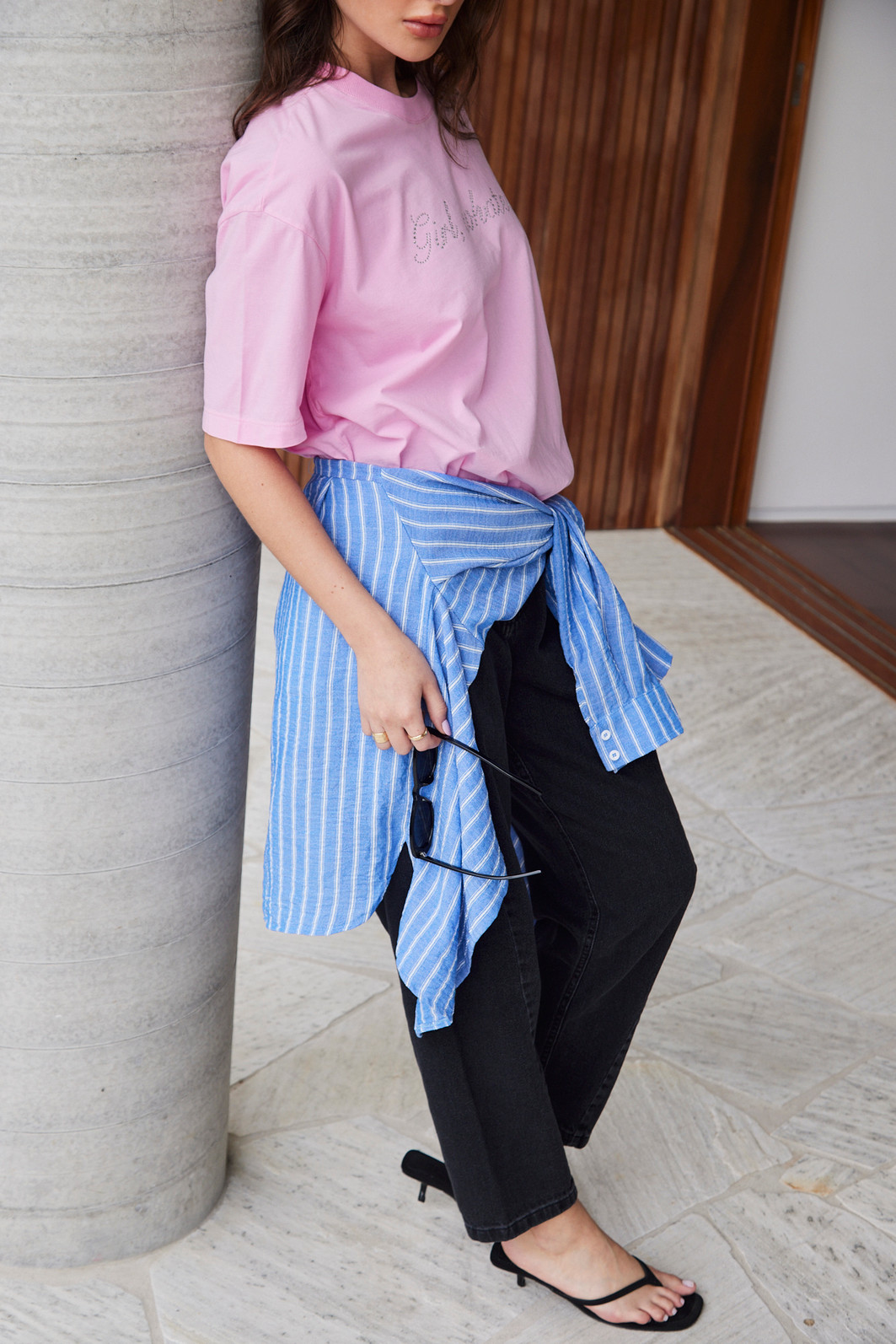 CAMISA VALENTINA LISTRADO AZUL