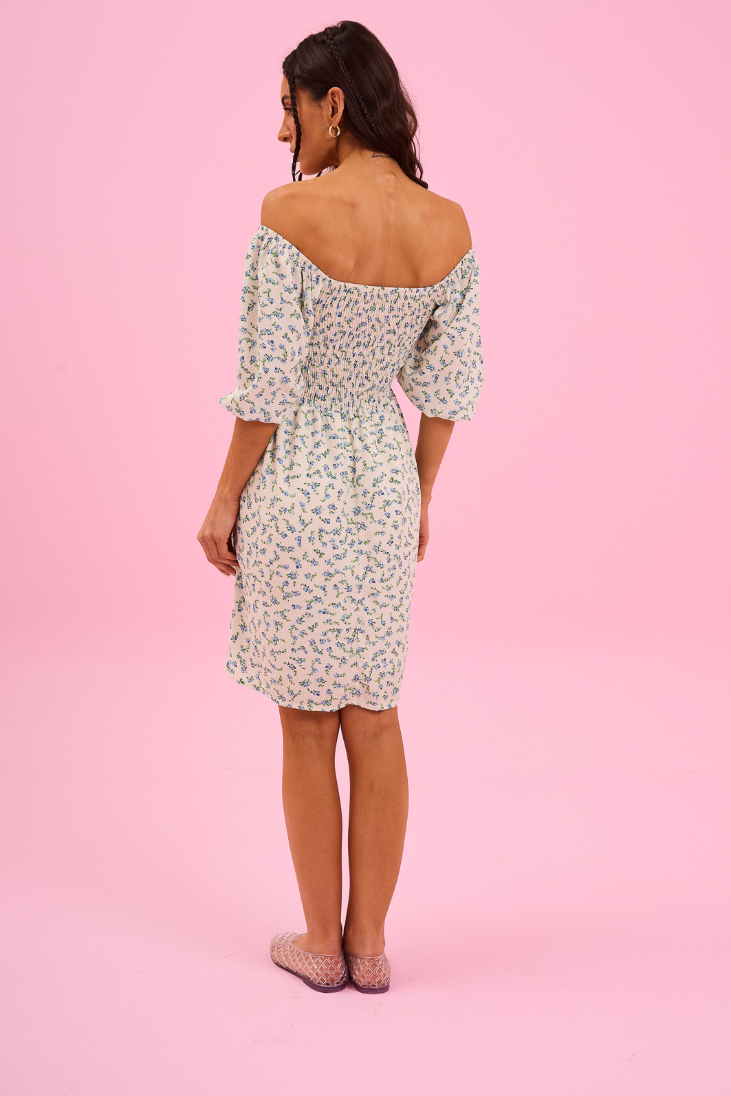 VESTIDO EM VISCOSE FLASH SALE FLOWER FLORAL