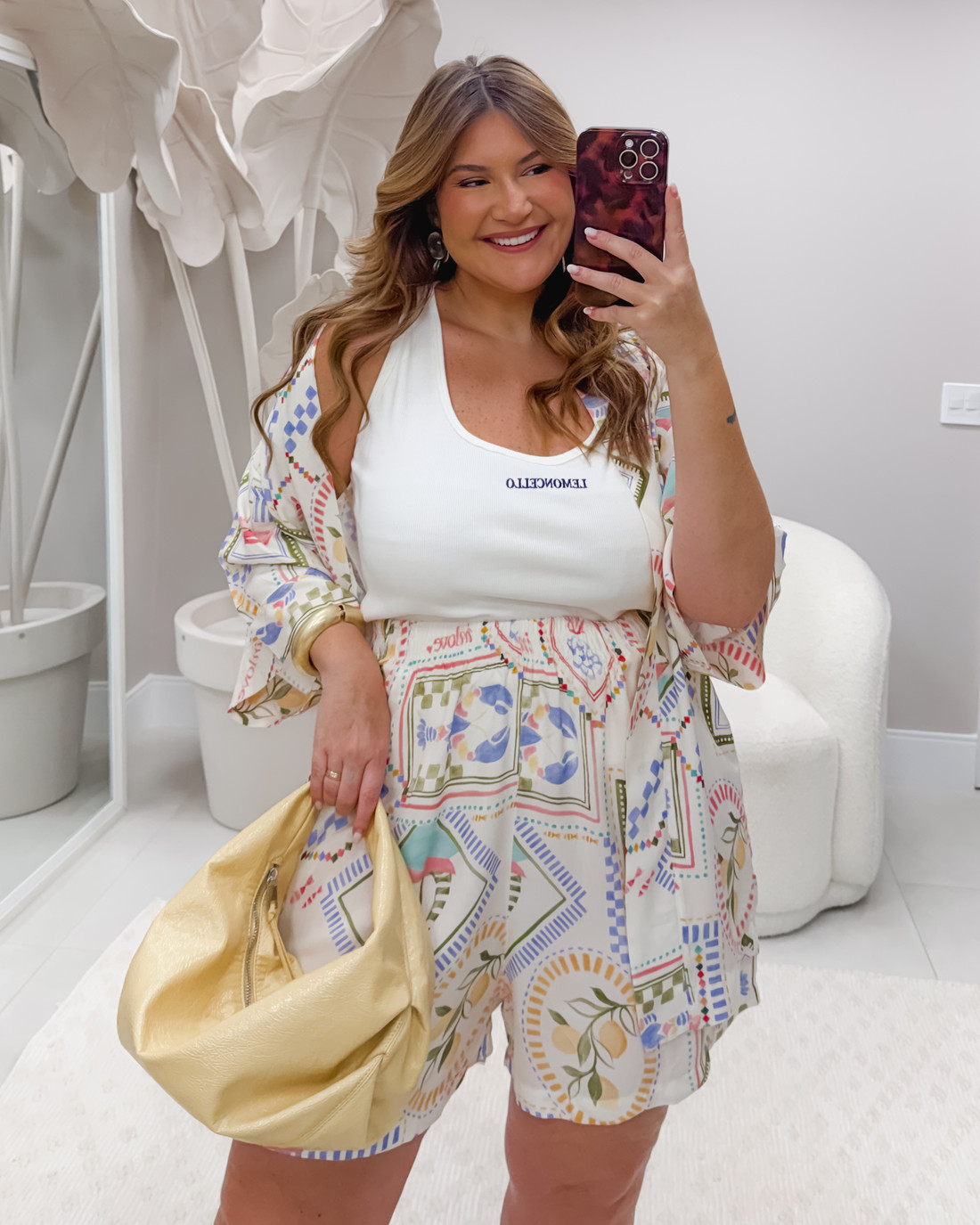 SHORTS SUN ESTAMPA GEOMETRICA FUNDO OFF