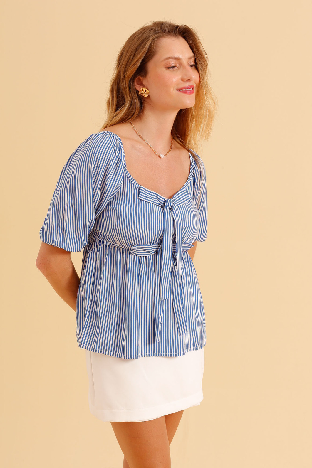 BLUSA LISTRADA LISTRADO AZUL BLUSA LISTRADA LISTRADO AZUL