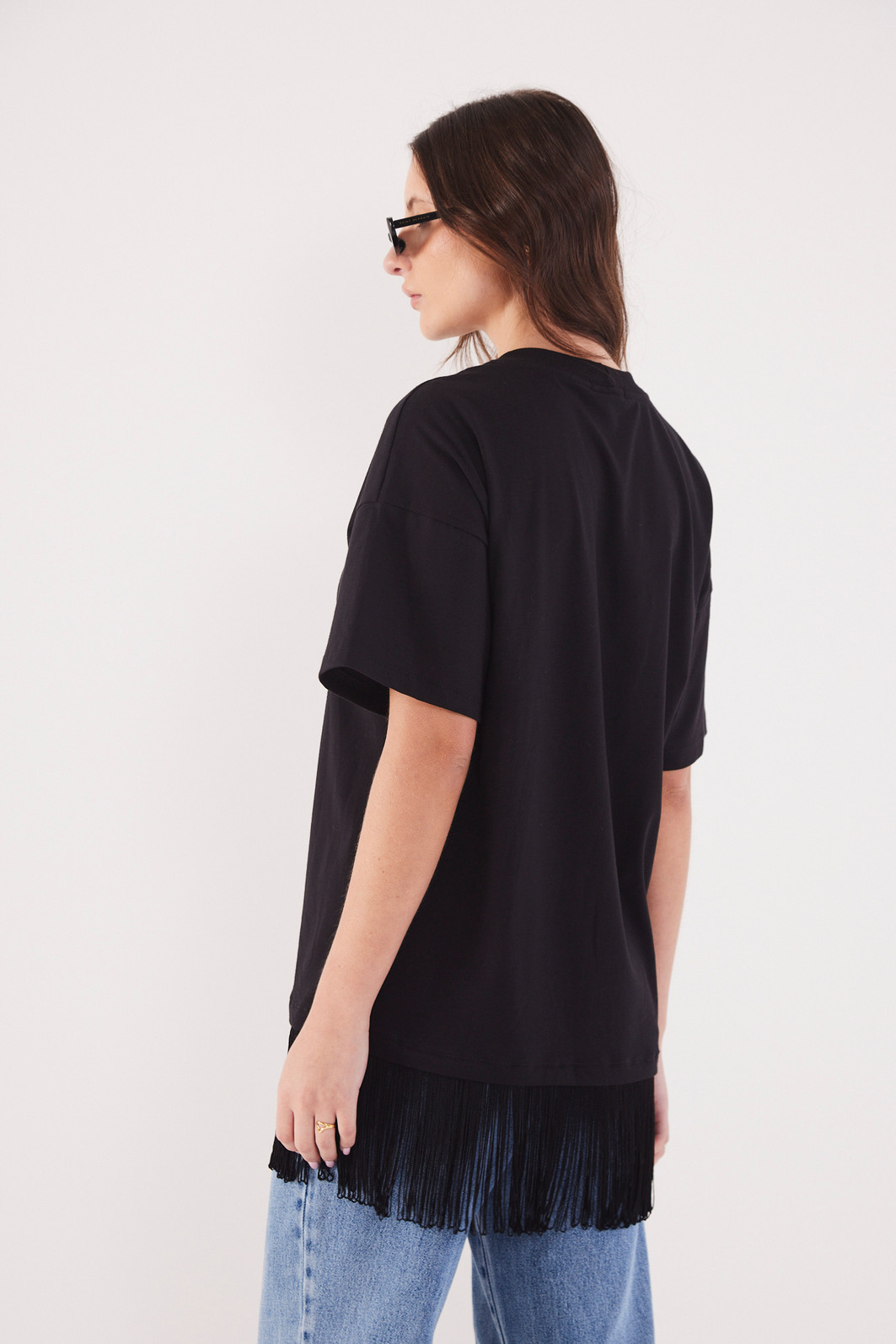 T-SHIRT FRANJA LUA PRETO T-SHIRT FRANJA LUA PRETO
