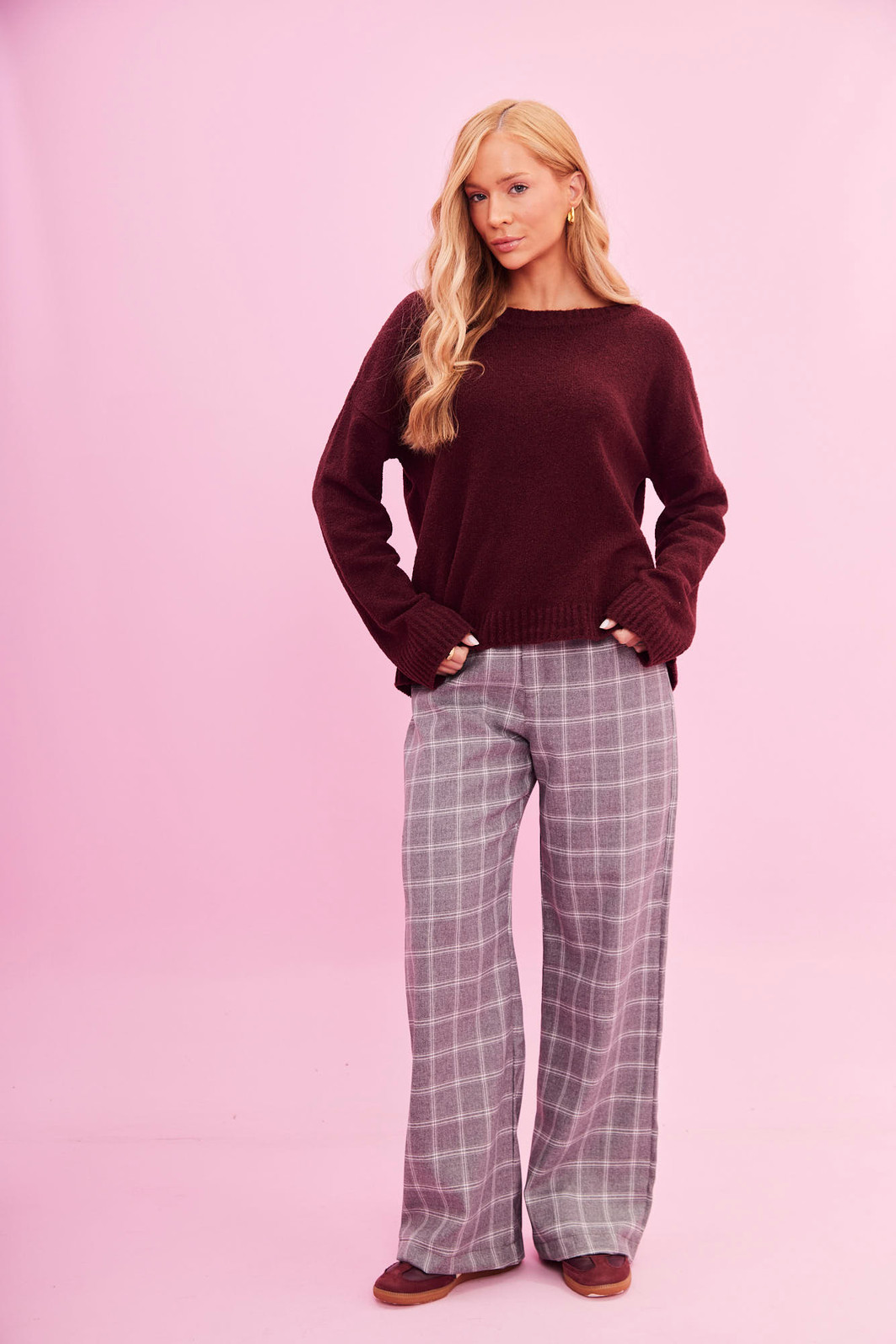 CALÇA ALFAITARIA JOANA XADREZ CALÇA ALFAITARIA JOANA XADREZ