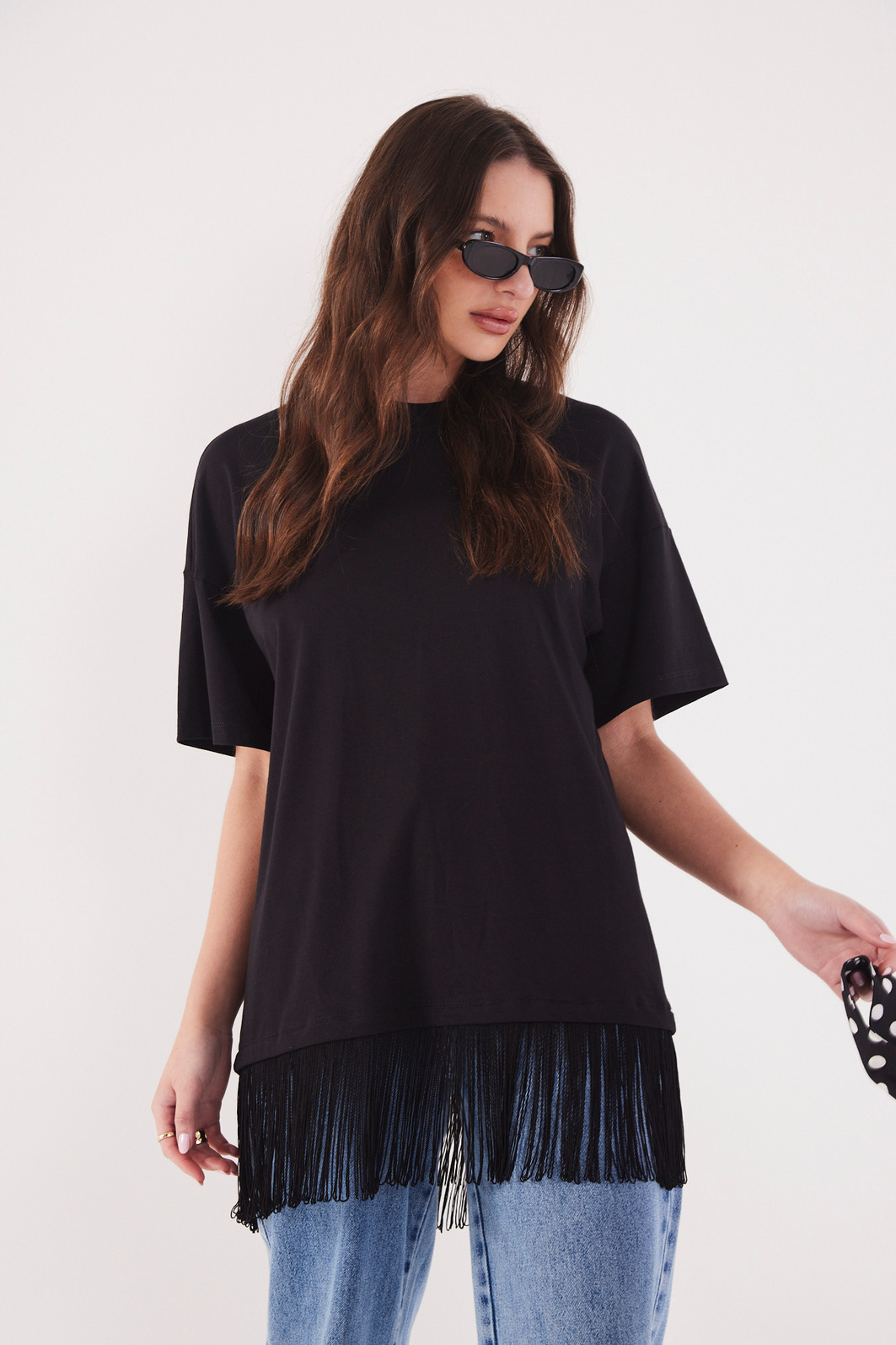 T-SHIRT FRANJA LUA PRETO T-SHIRT FRANJA LUA PRETO