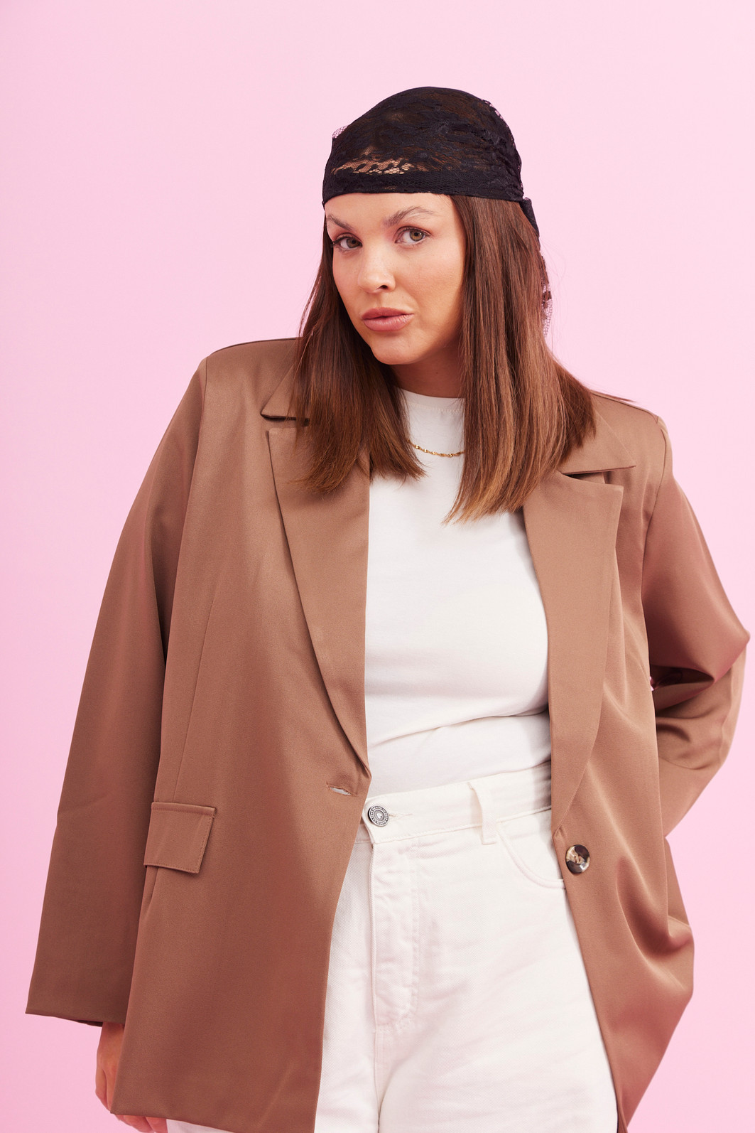 BLAZER CIDA MARROM BLAZER CIDA MARROM