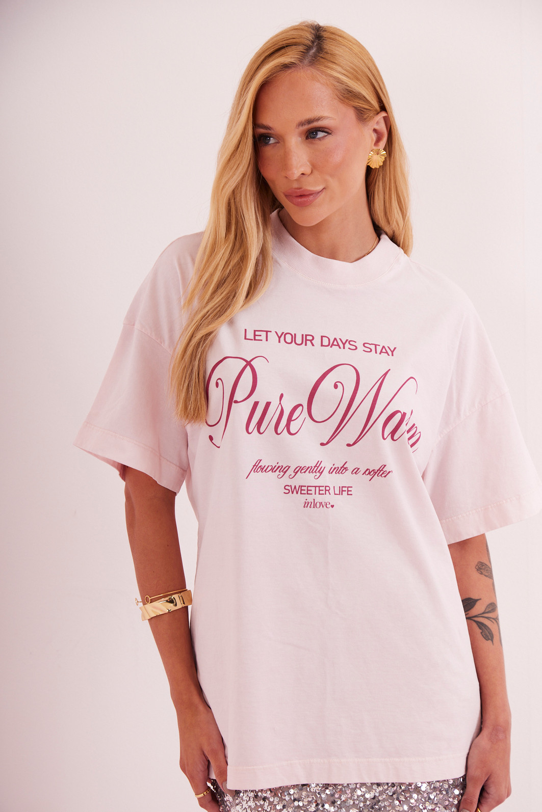 T-SHIRT OVER PURE WARM ROSA T-SHIRT OVER PURE WARM ROSA