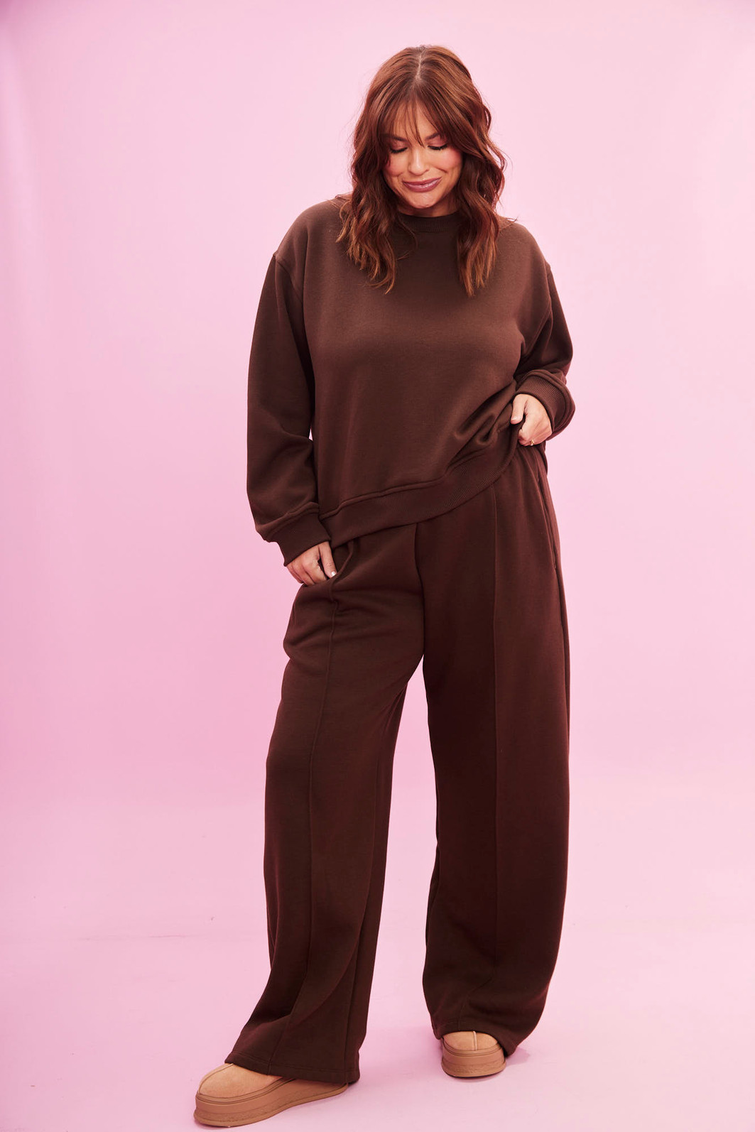 CONJUNTOPREMIUM DE MOLETOM TALI MARROM CONJUNTOPREMIUM DE MOLETOM TALI MARROM