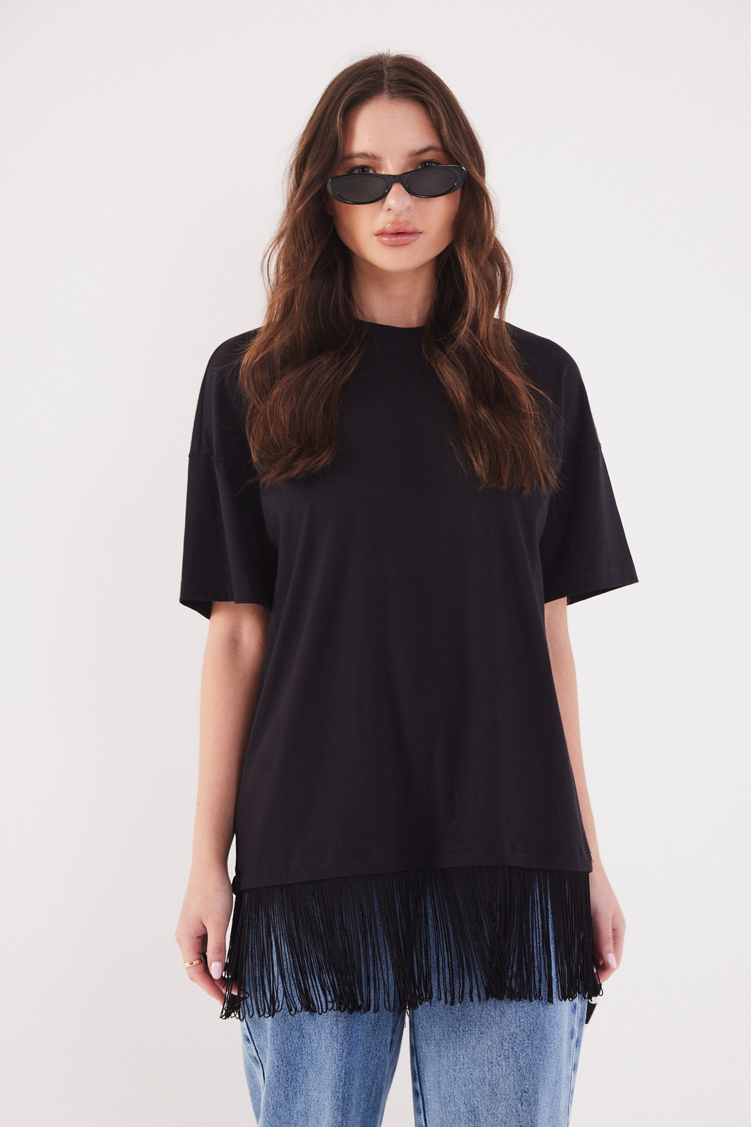 T-SHIRT FRANJA LUA PRETO T-SHIRT FRANJA LUA PRETO