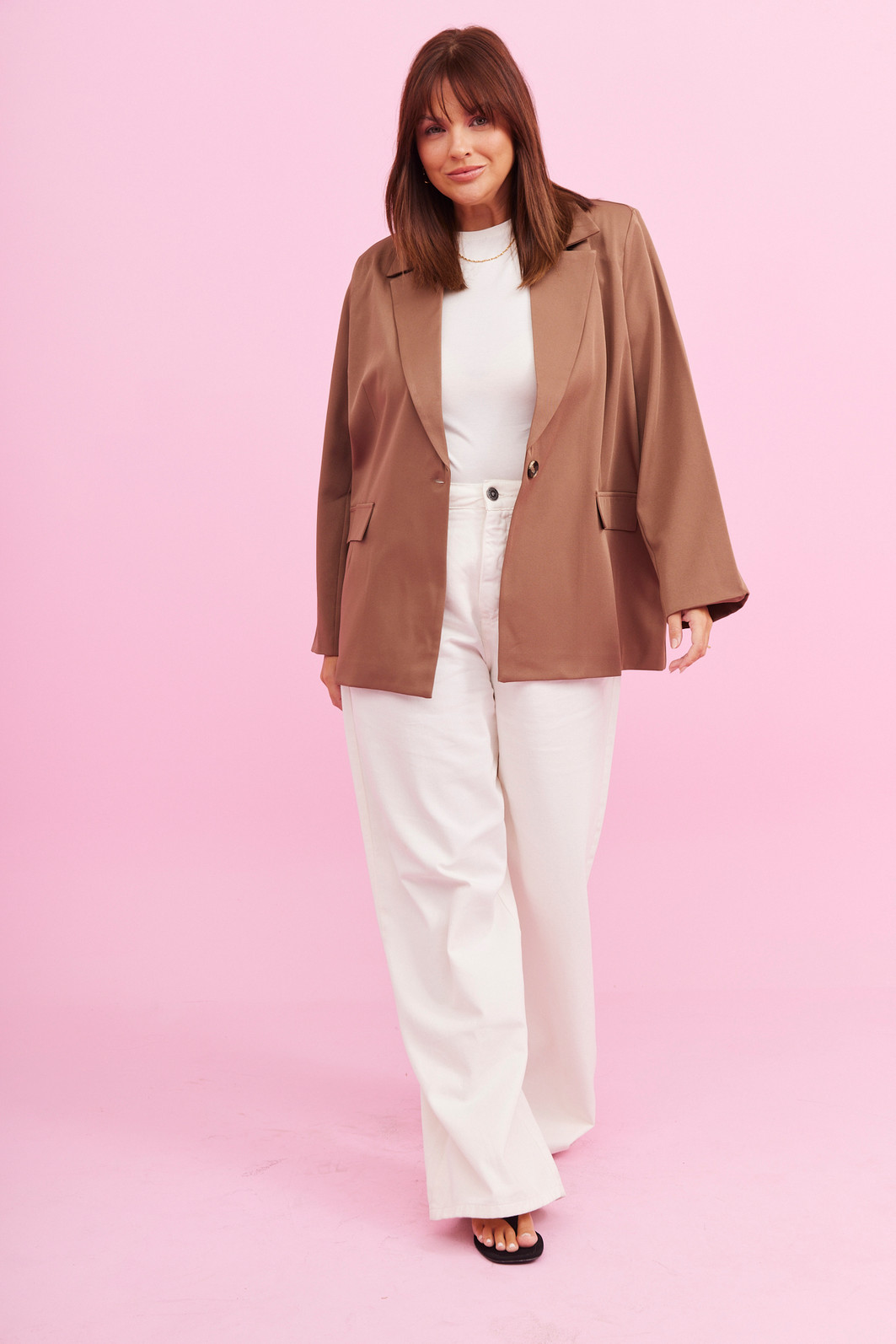 BLAZER CIDA MARROM BLAZER CIDA MARROM