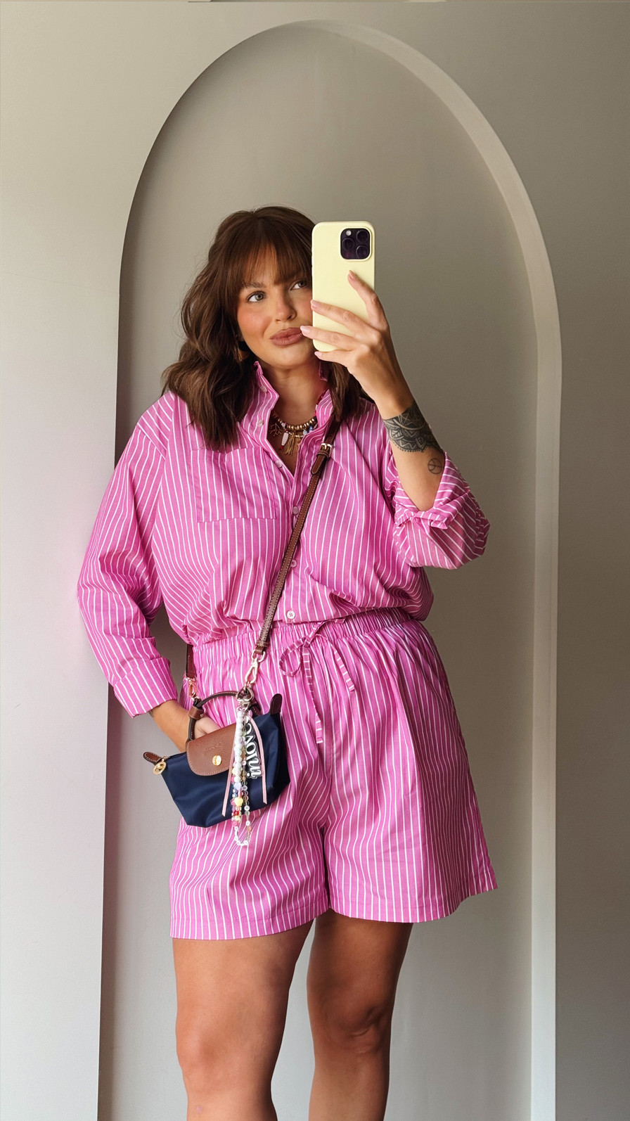 CAMISA JENNI LISTRADO ROSA