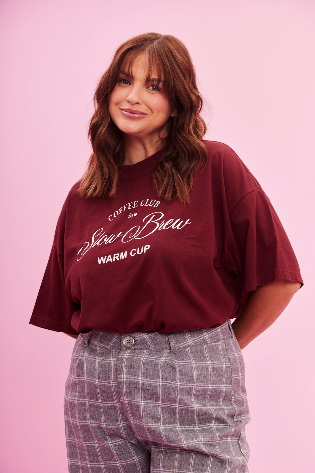 T-SHIRT OVER COFFEE CLUB BORDO