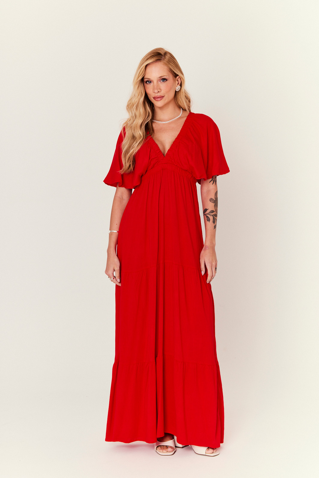 VESTIDO LONGO OLIVIA VERMELHO VESTIDO LONGO OLIVIA VERMELHO