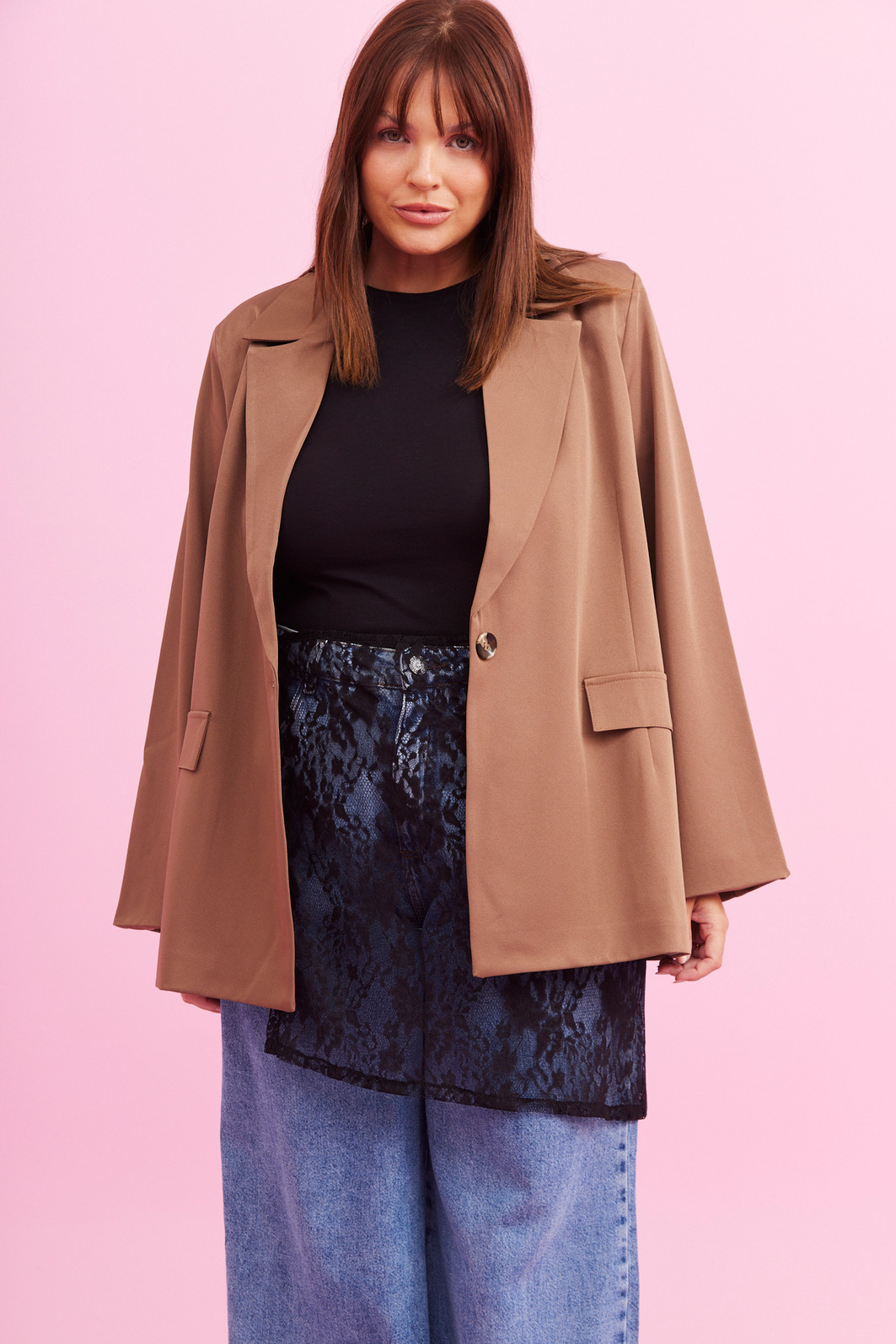 BLAZER CIDA MARROM BLAZER CIDA MARROM