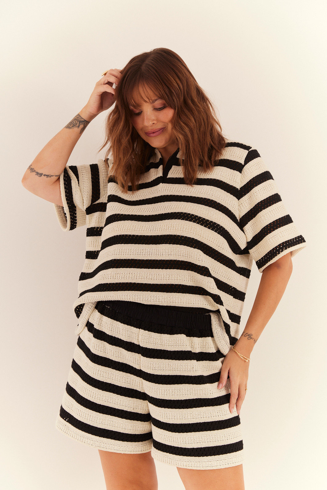 BLUSA POLO LISTRADO PRETO BLUSA POLO LISTRADO PRETO