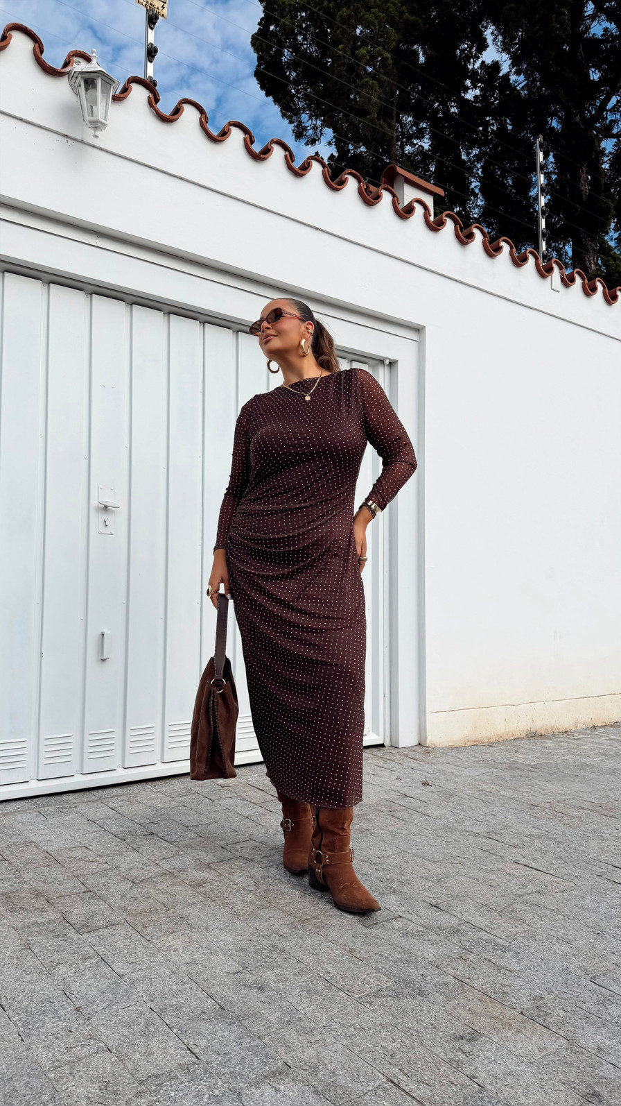 VESTIDO TULE BEATRIZ POA MARROM VESTIDO TULE BEATRIZ POA MARROM