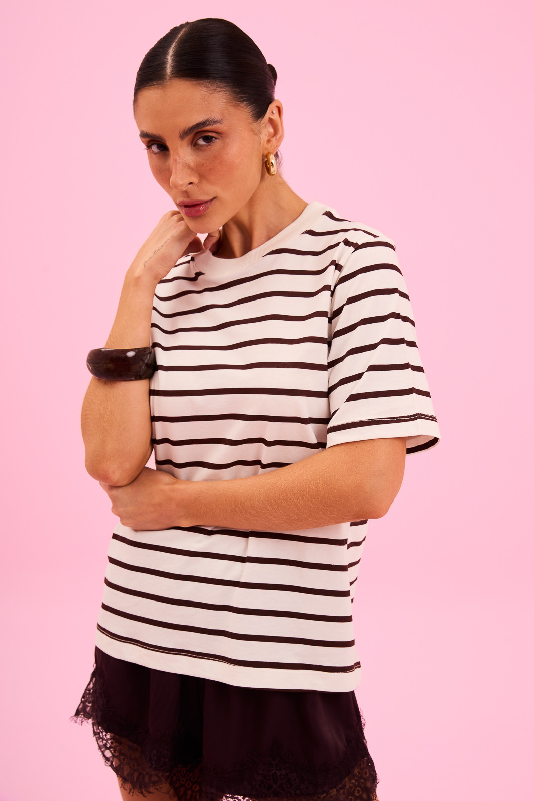 T-SHIRT SLIM LISTRADA