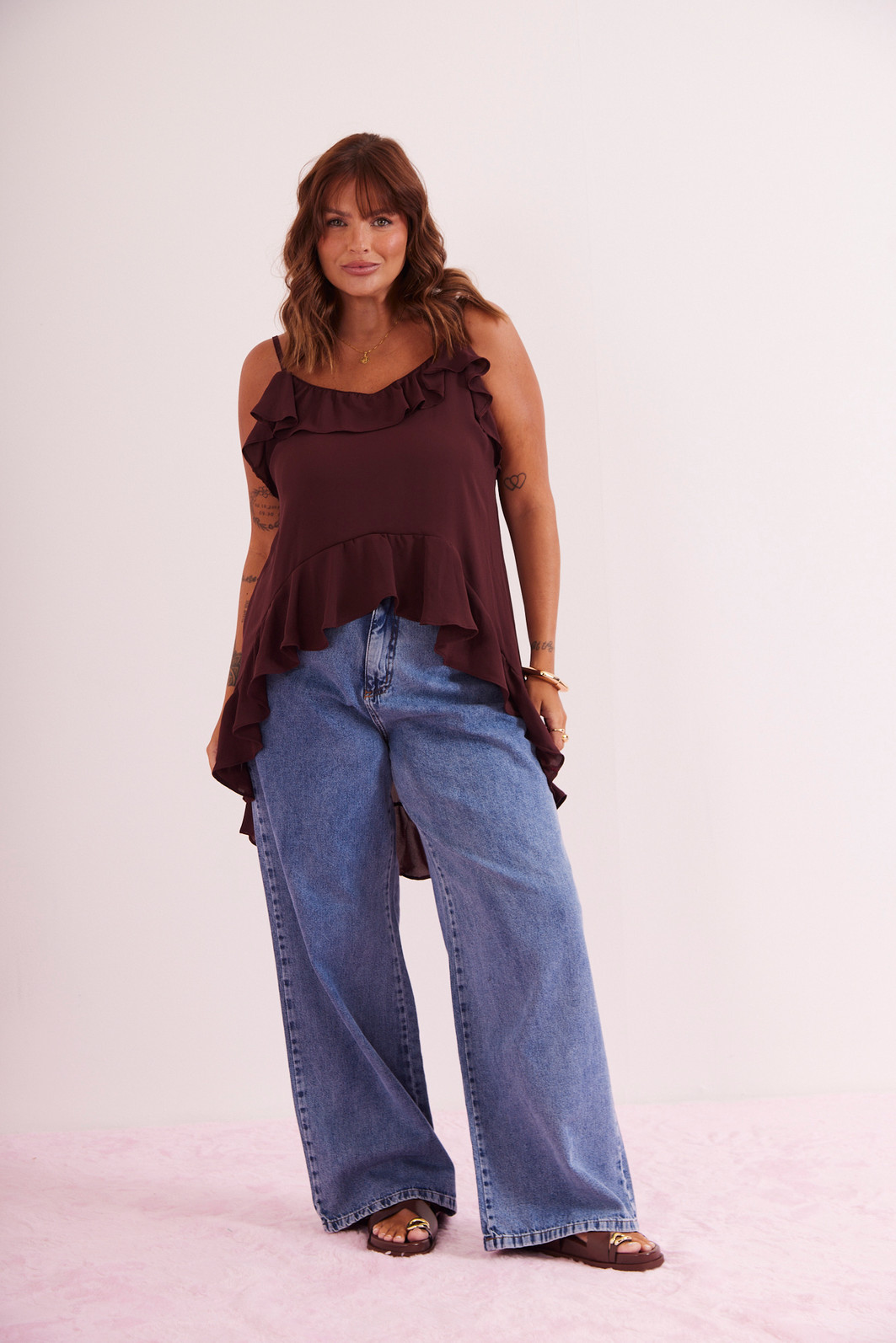 BLUSA ALÇA GAYA MARROM BLUSA ALÇA GAYA MARROM