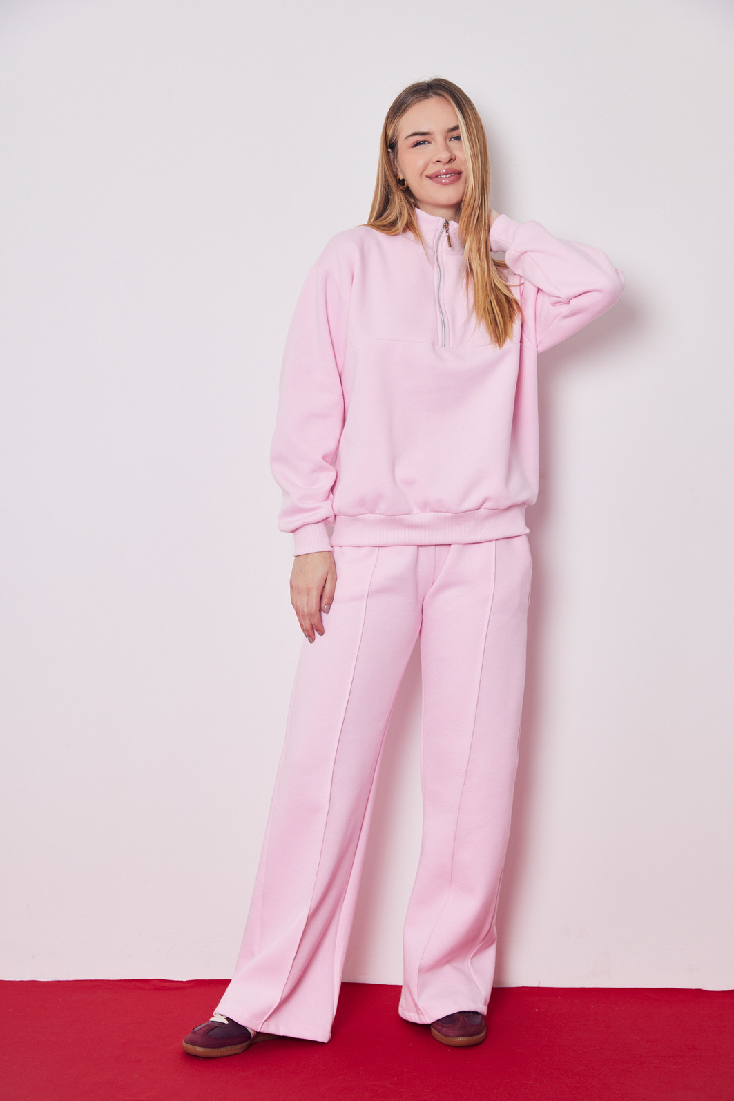 CASACO DE MOLETOM PREMIUM COM ZIPER ROSA CASACO DE MOLETOM PREMIUM COM ZIPER ROSA