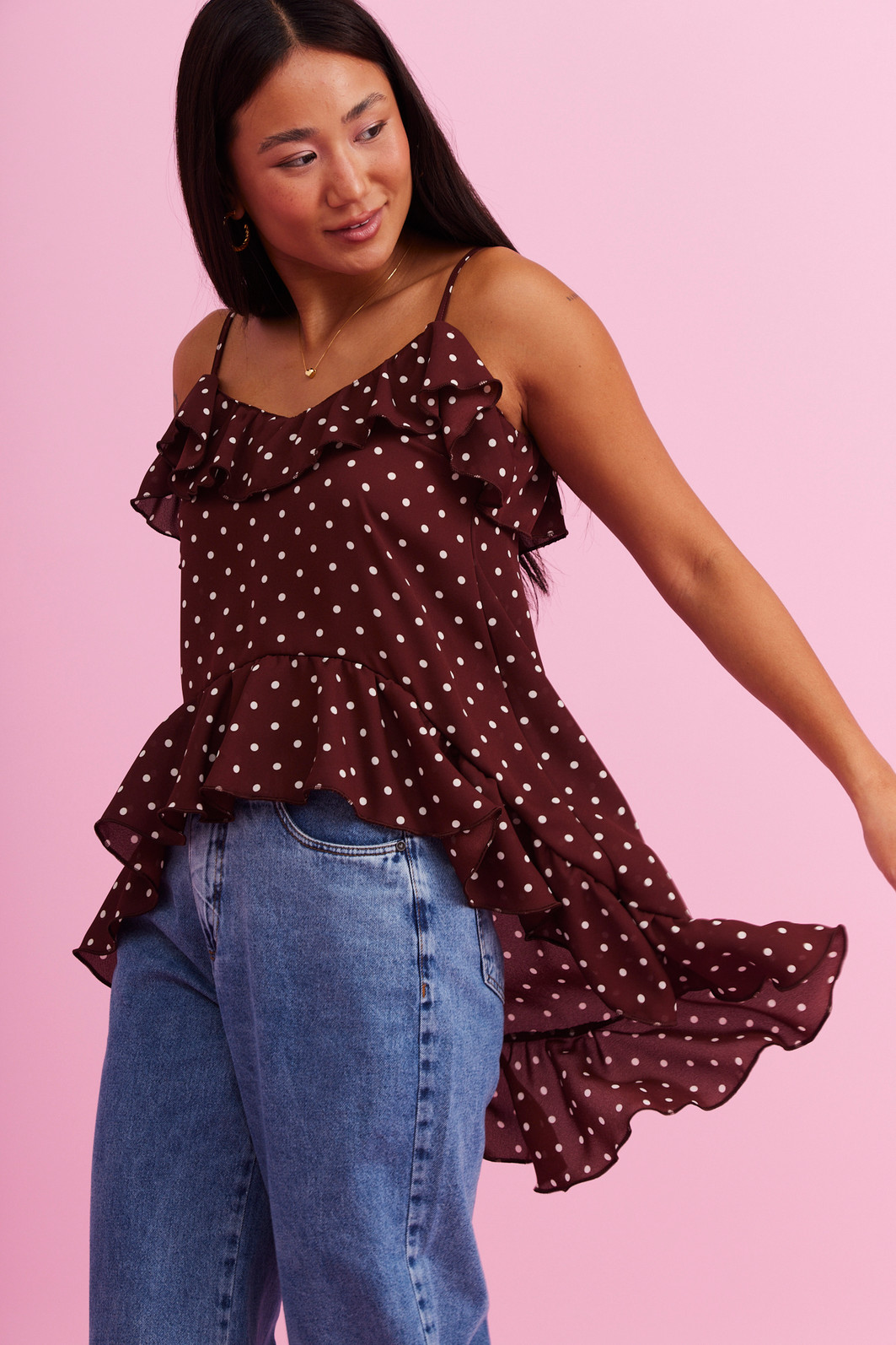 BLUSA ALÇA GAYA POA BORDO