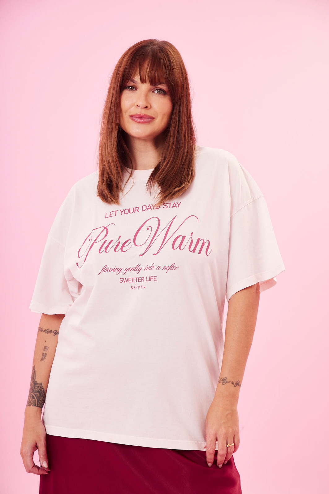 T-SHIRT OVER PURE WARM ROSA T-SHIRT OVER PURE WARM ROSA