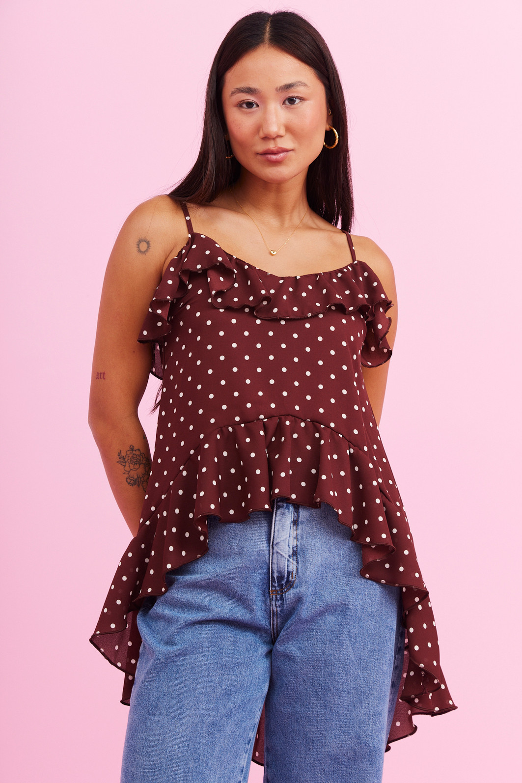 BLUSA ALÇA GAYA POA BORDO