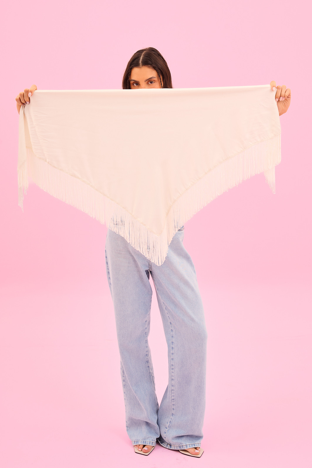 LENÇO COM FRANJA OFF WHITE LENÇO COM FRANJA OFF WHITE