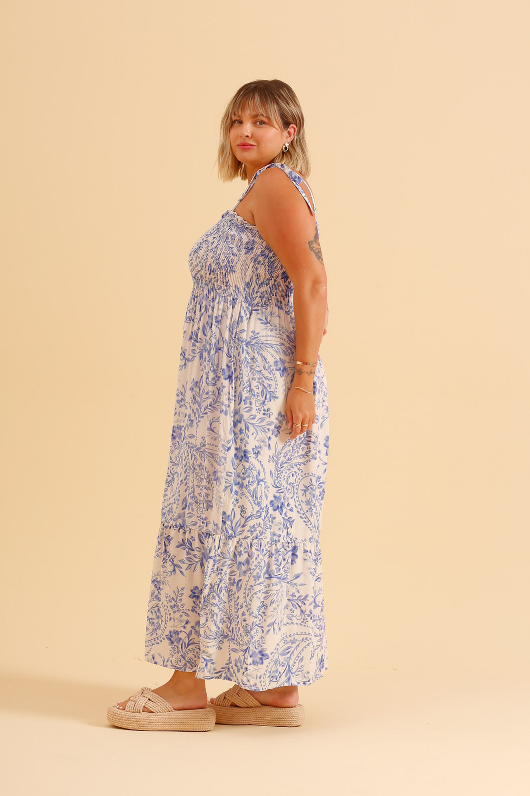 VESTIDO MIDI CASHMERE AZUL CASHMERE VESTIDO MIDI CASHMERE AZUL CASHMERE