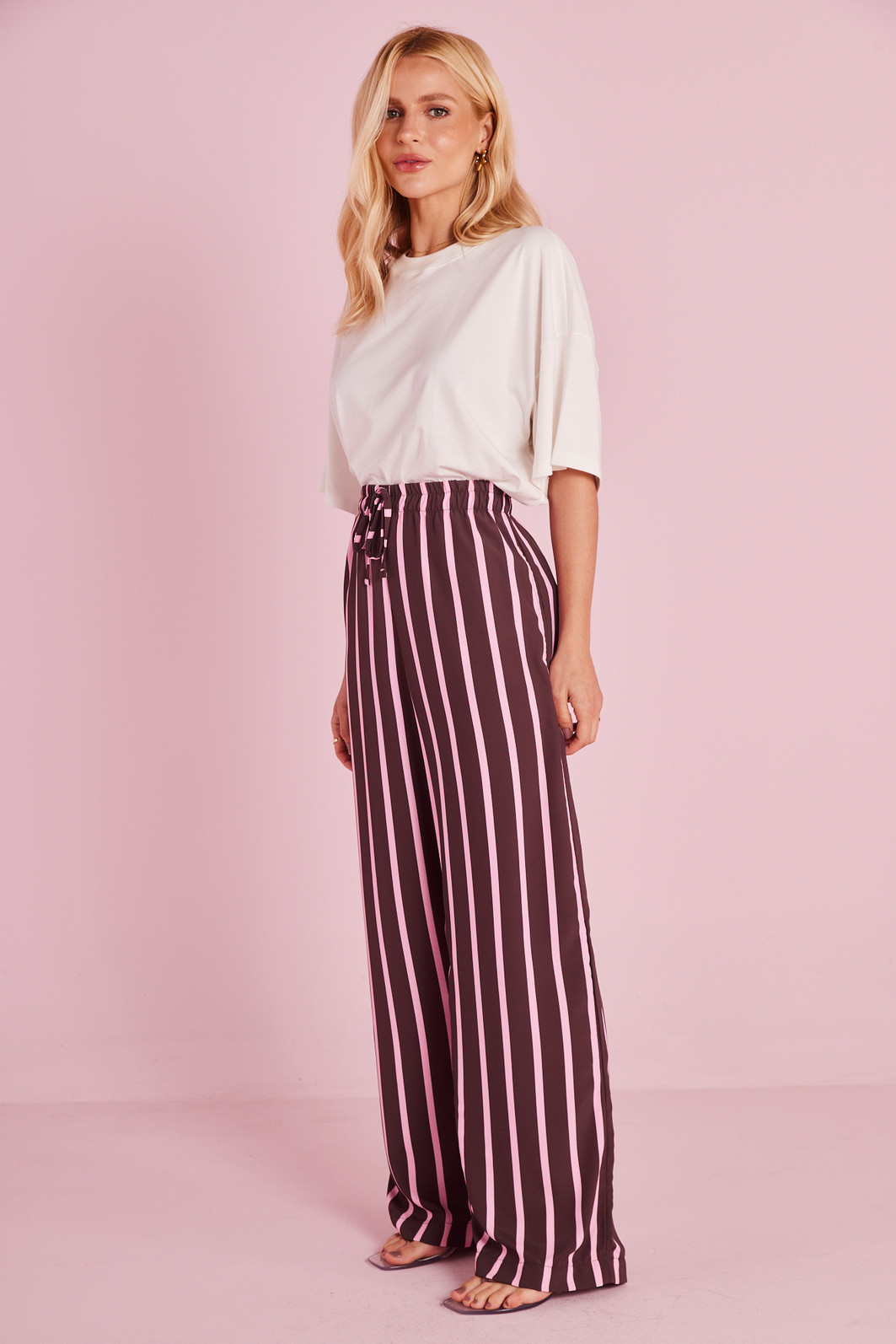CALÇA LISTRA JULIA LISTRADO ROSA CALÇA LISTRA JULIA LISTRADO ROSA
