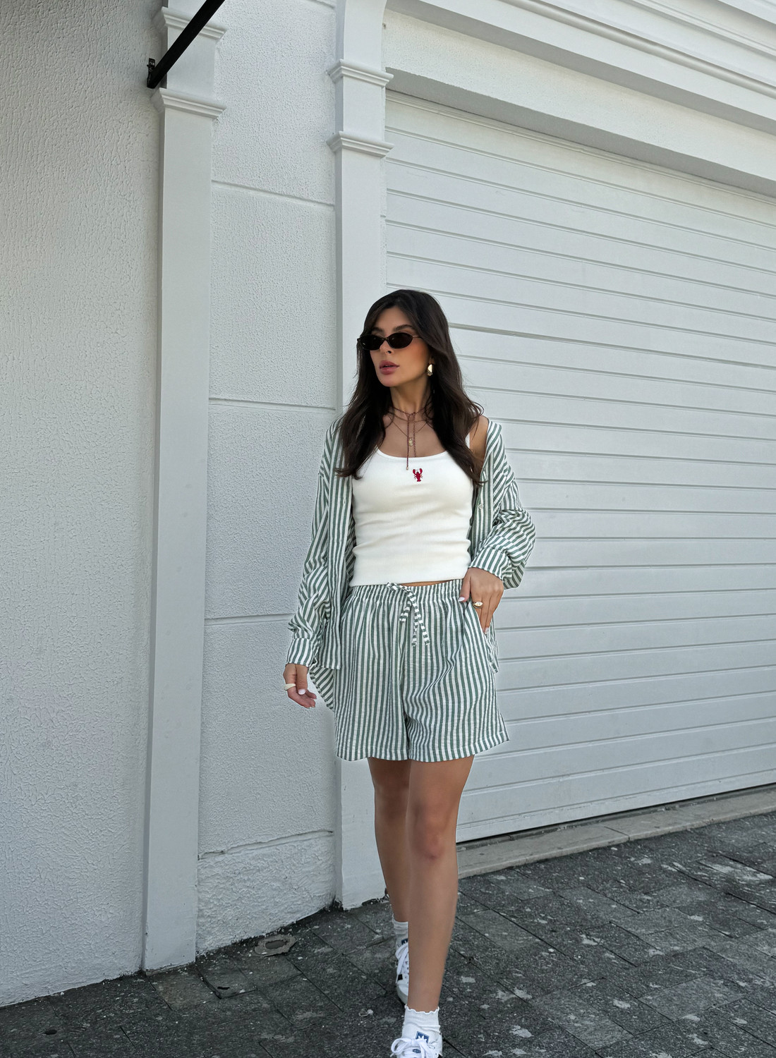 CAMISA ANA LISTRADO VERDE CAMISA ANA LISTRADO VERDE