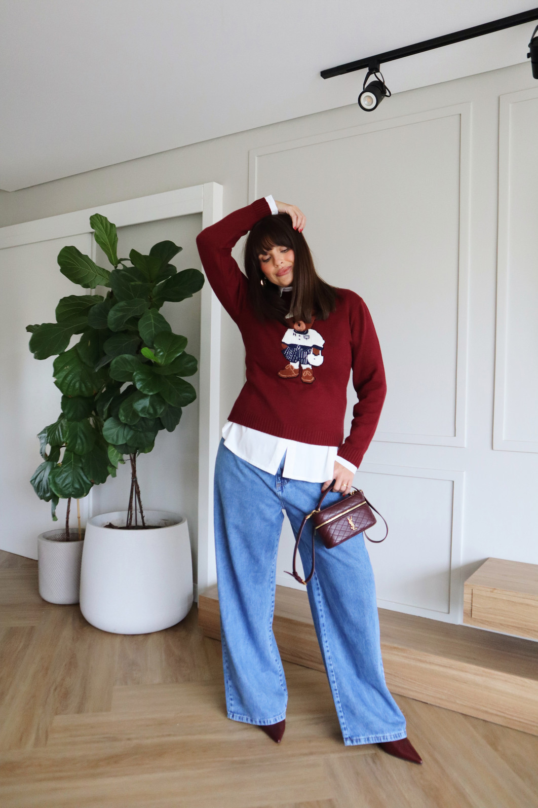 TRICOT BEAR BORDO