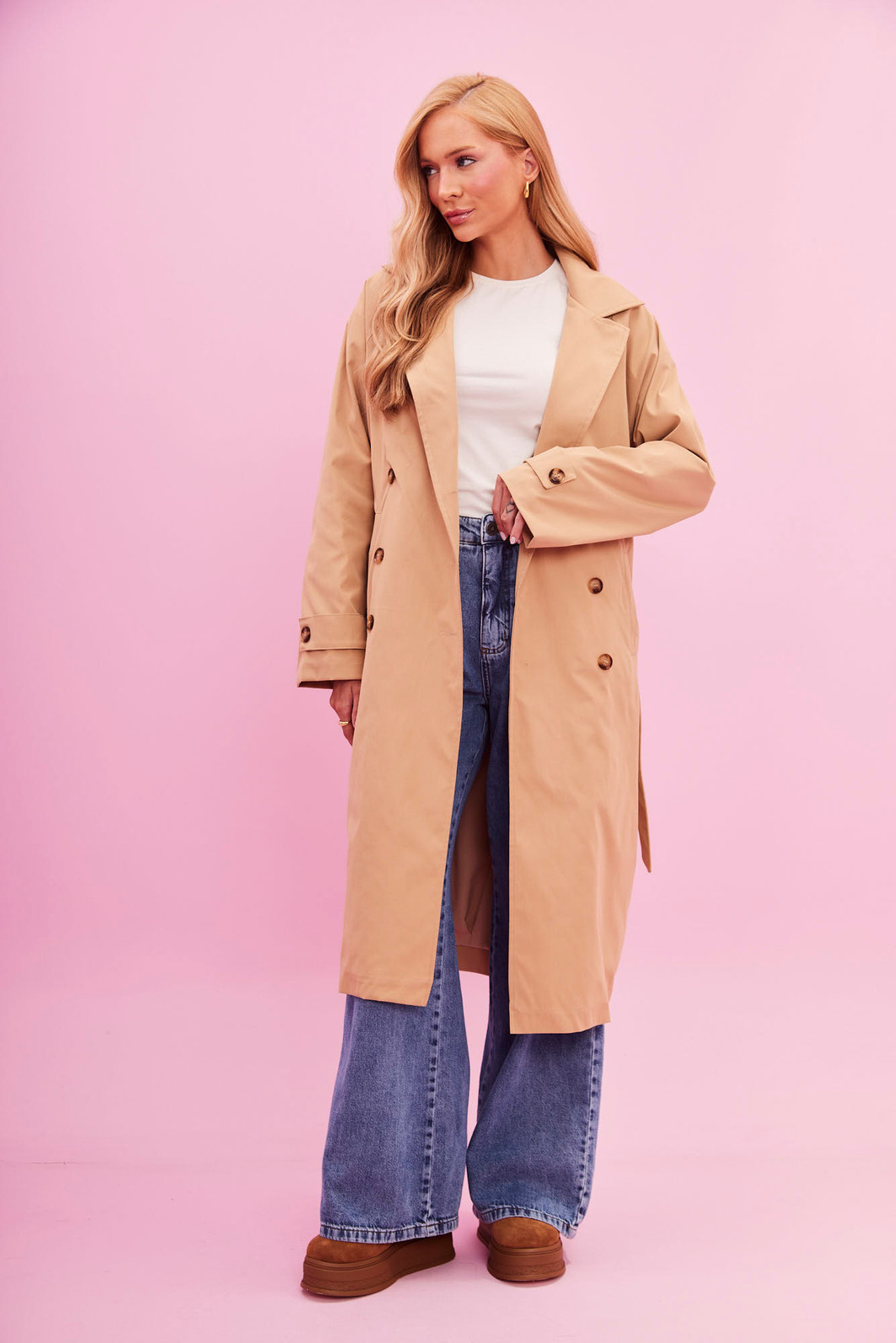 CASACO TRENCH COAT LUIZA AREIA CASACO TRENCH COAT LUIZA AREIA