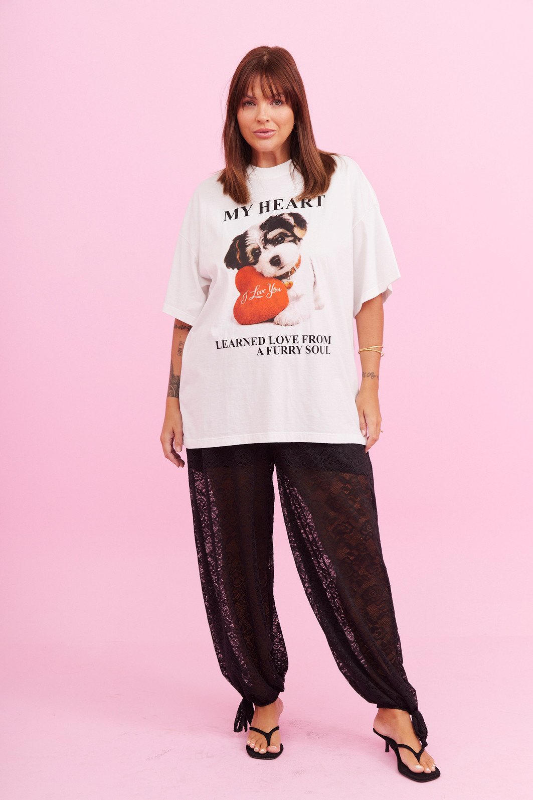 T-SHIRT OVER MY HEART BRANCO ACUCAR T-SHIRT OVER MY HEART BRANCO ACUCAR