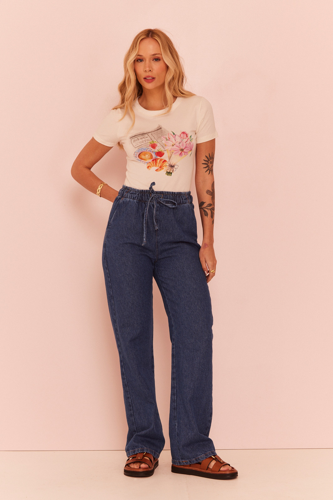 BABY TEE JORNAL PARIS OFF WHITE