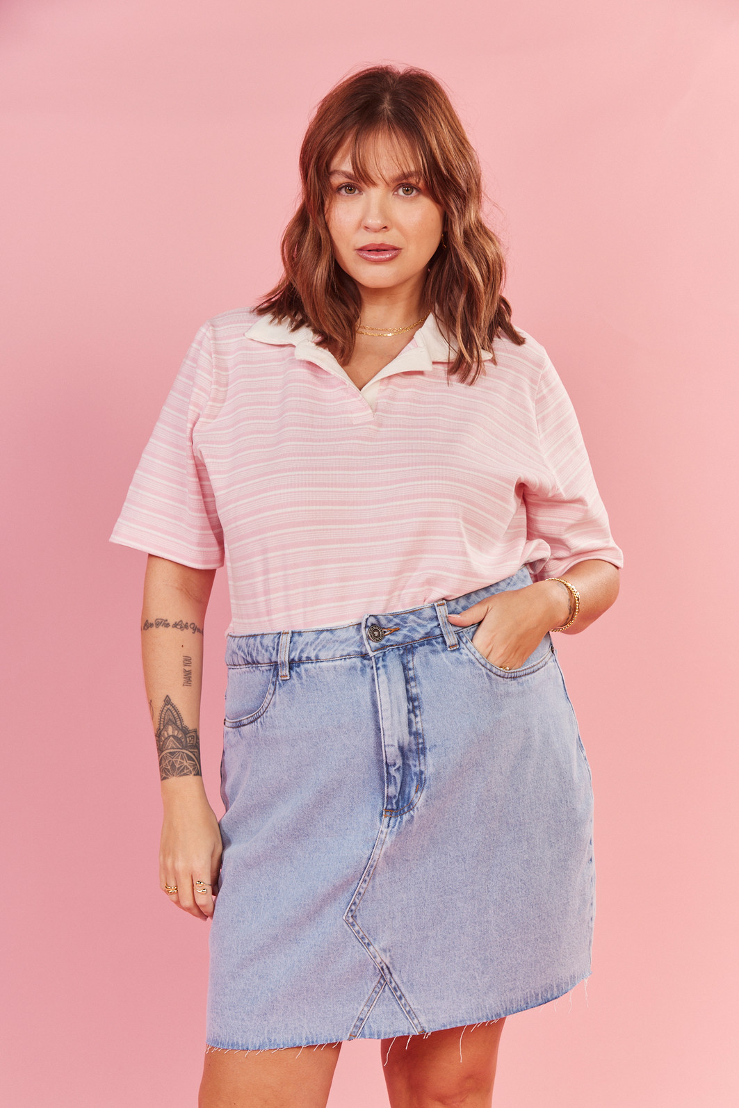 BLUSA POLO LISTRADA JES LISTRADO ROSA BLUSA POLO LISTRADA JES LISTRADO ROSA