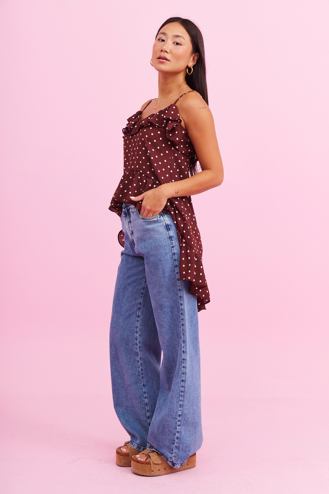 BLUSA ALÇA GAYA POA BORDO