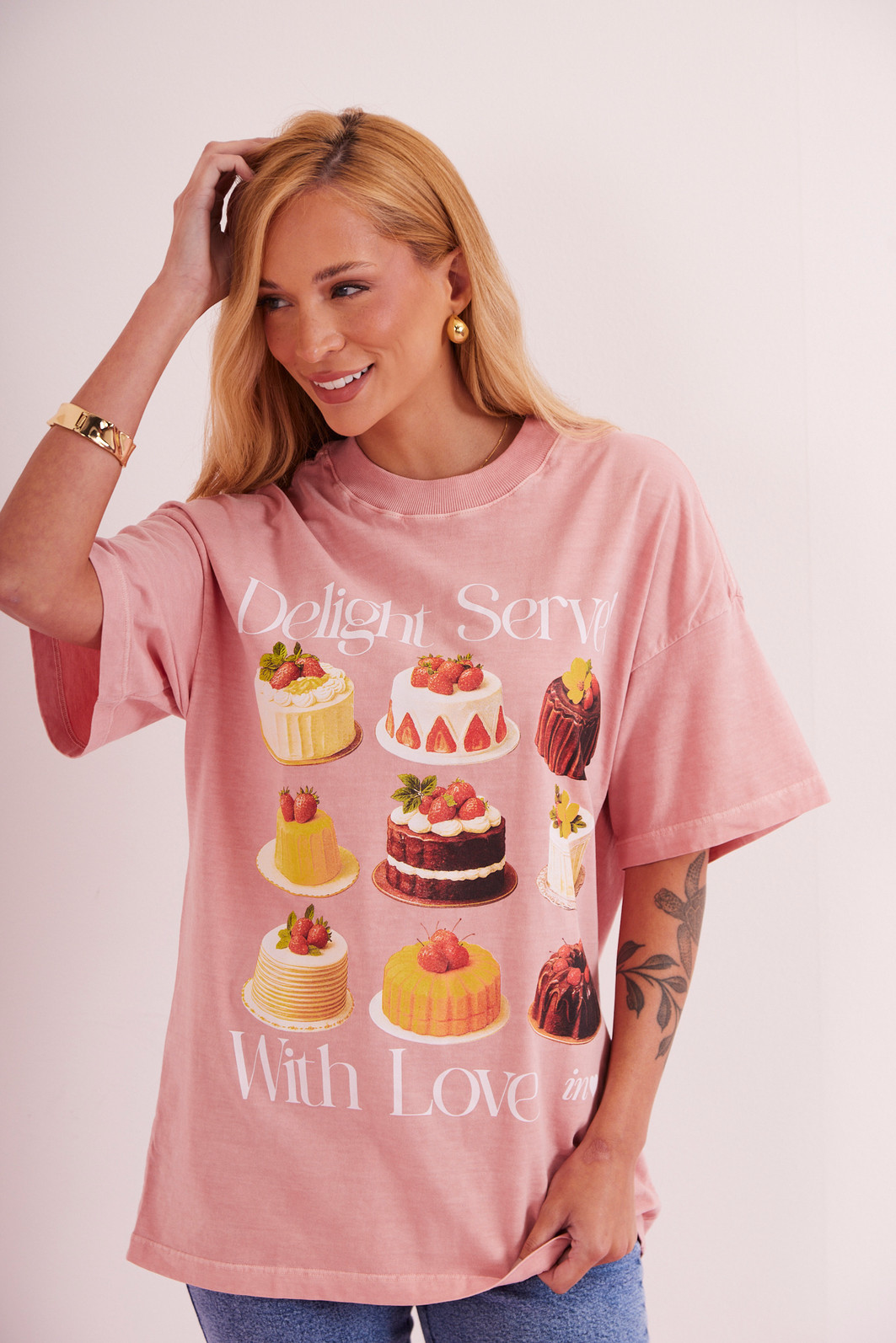 T-SHIRT OVER DELIGHT ROSA