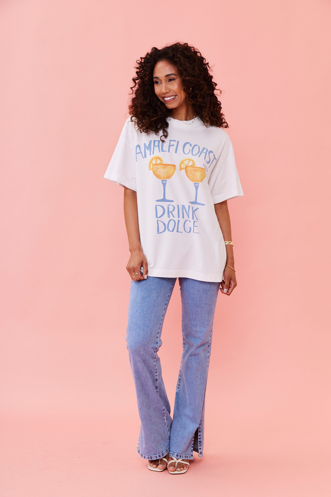 T-SHIRT OVER AMALFI COAST BRANCO ACUCAR T-SHIRT OVER AMALFI COAST BRANCO ACUCAR