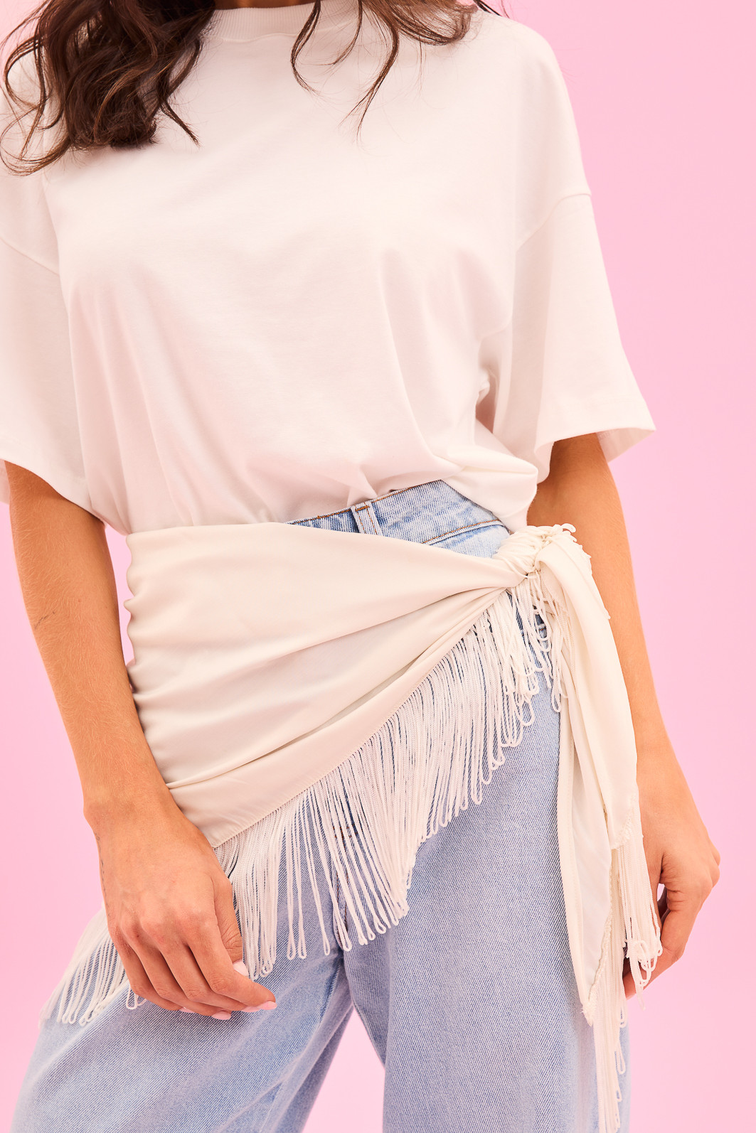 LENÇO COM FRANJA OFF WHITE LENÇO COM FRANJA OFF WHITE