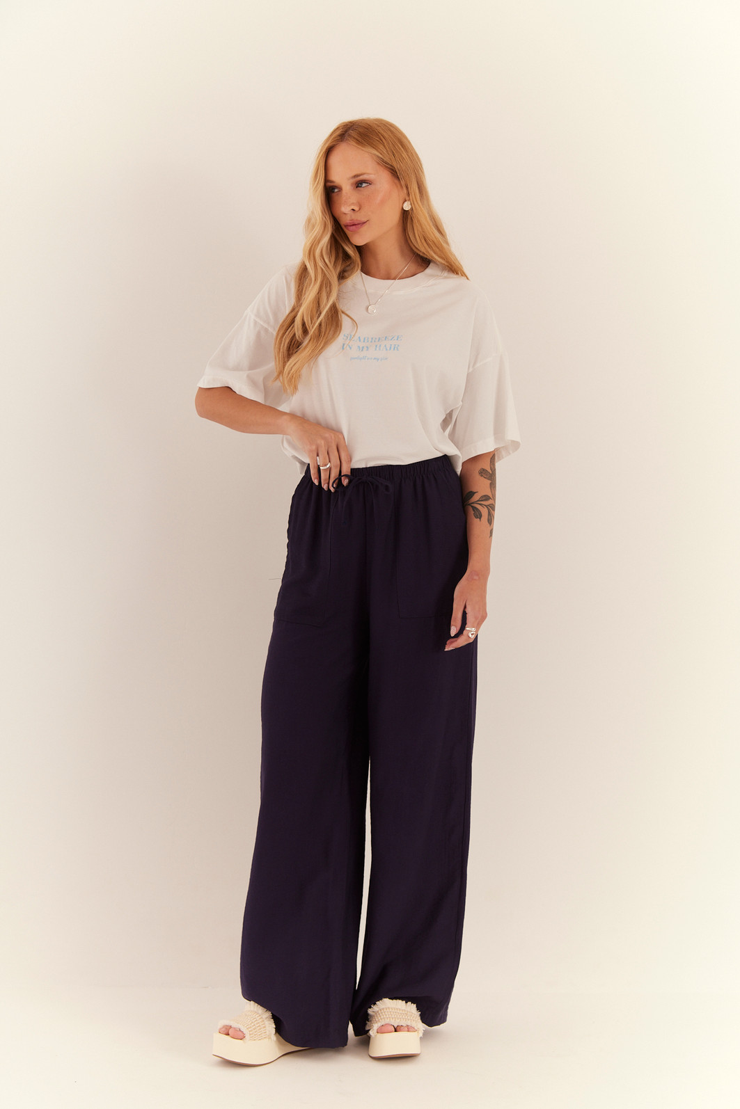 CALCA BRENDA AZUL MARINHO CALCA BRENDA AZUL MARINHO