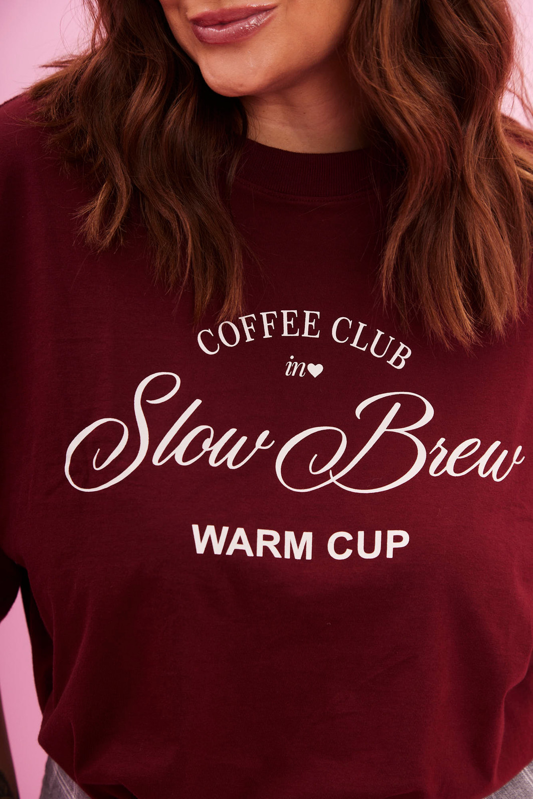 T-SHIRT OVER COFFEE CLUB BORDO