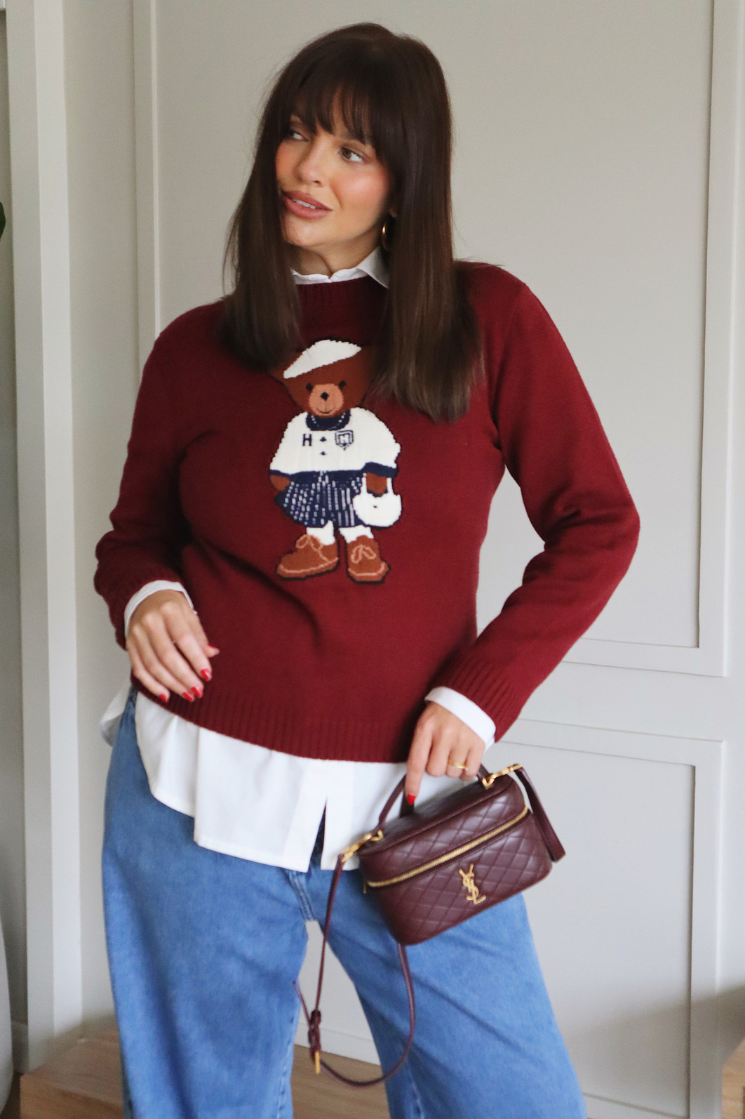 TRICOT BEAR BORDO